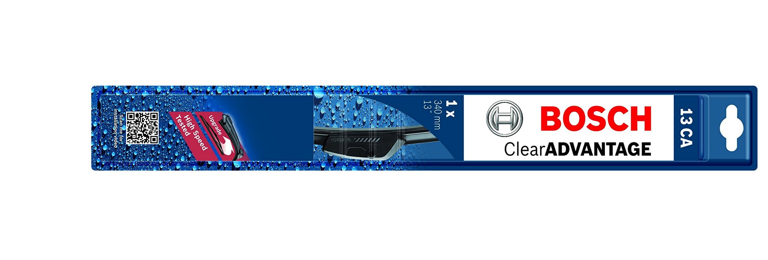 Bosch Wiper Blade 3397016582KTS CLEAR Advantage, Single, 22 Inch, Driver Side, Comes with Easy to Install Quick-clip Adapter