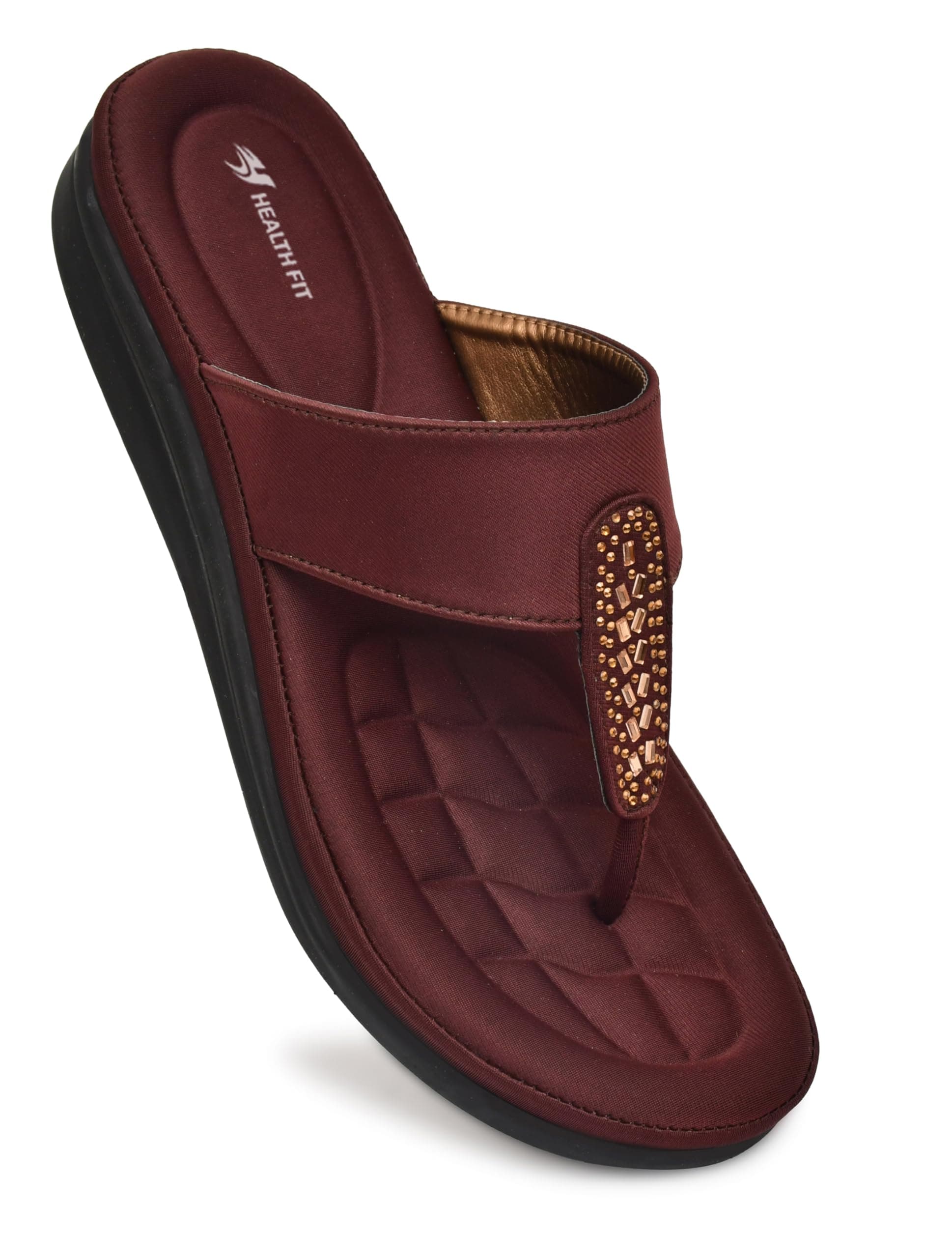 HEALTH FIT EXTRA SOFT Women's Memory Foam Doctor Slippers, UK-8