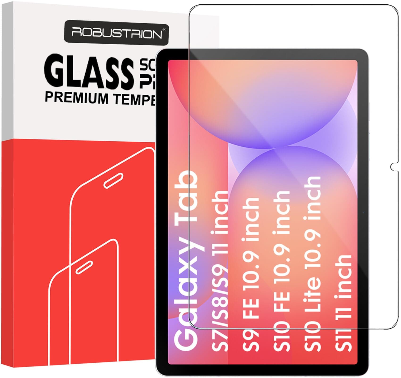 Robustrion Tempered Glass for Samsung Tab S10 Lite/S11/S10FE/S9FE 11",1Pack
