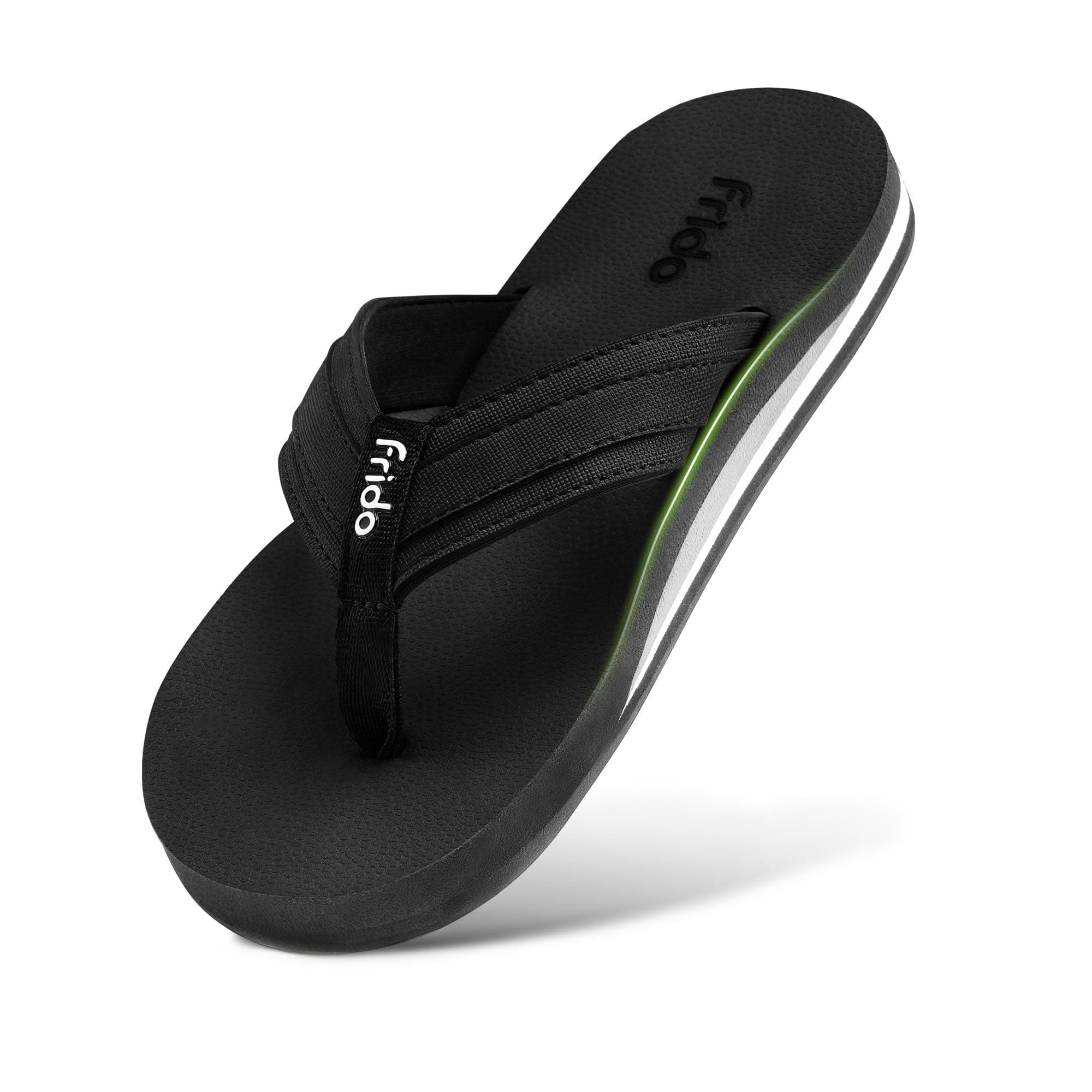 Frido Cloud Comfort Arch Support Slippers for Women & Men | Orthopedic Soft Home Chappal - Unisex Slipper| House Slipper with Anti-Skid Sole for Home Use & Casual (UK-10), Charcoal Black
