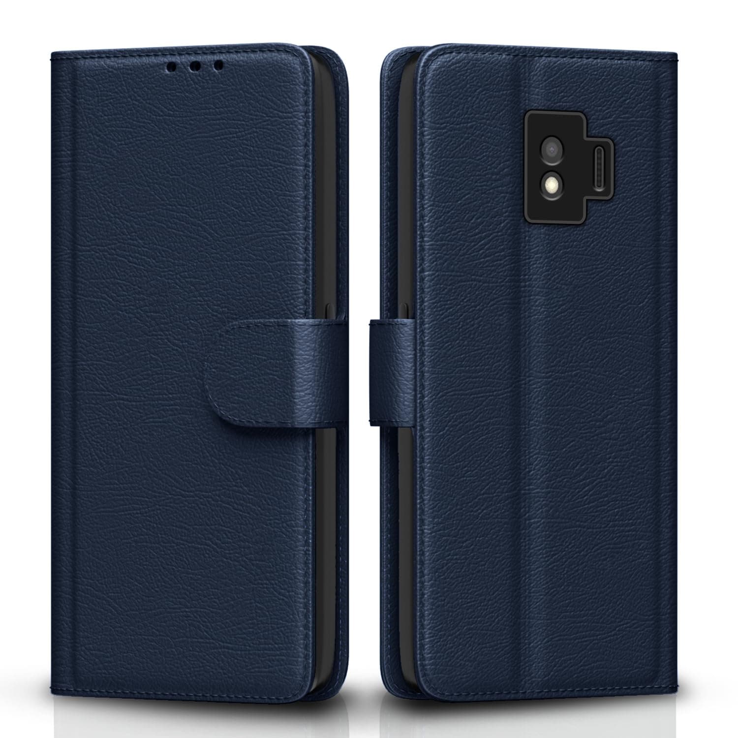 Pikkme Samsung Galaxy J2 Core Flip Cover Leather Finish | Inside TPU with Card Pockets | Wallet Stand and Shock Proof | Magnetic Closing | Complete Protection Flip Case (Blue)