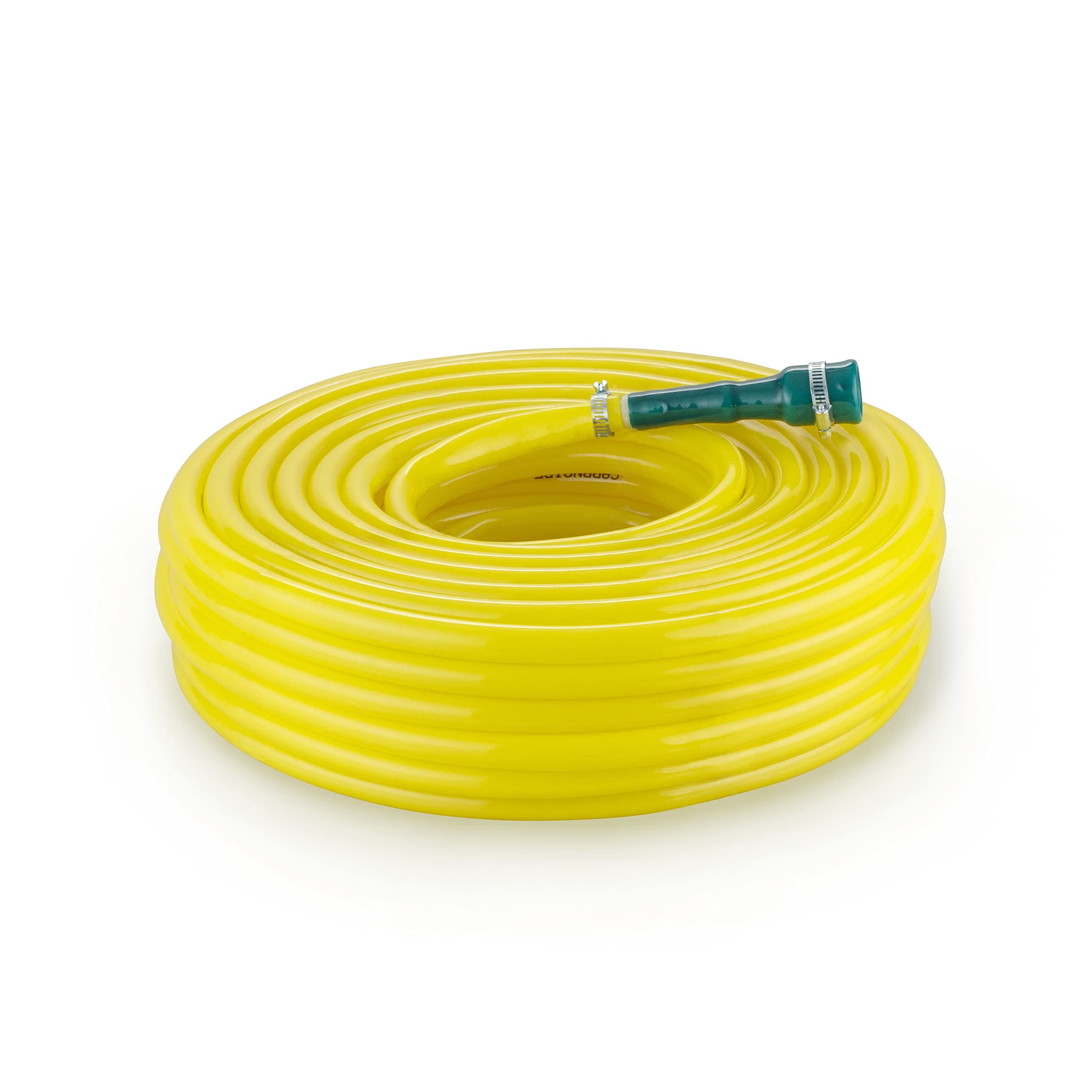 Garbnoire 10 Meter 0.5 Inch PVC Yellow Water Pipe| Lightweight, Durable & Flexible| Hose with Accessories Connector & Clamps| Watering Garden, Cleaning, Outdoor-Indoor Use (10 Meter (32.80 Feet))