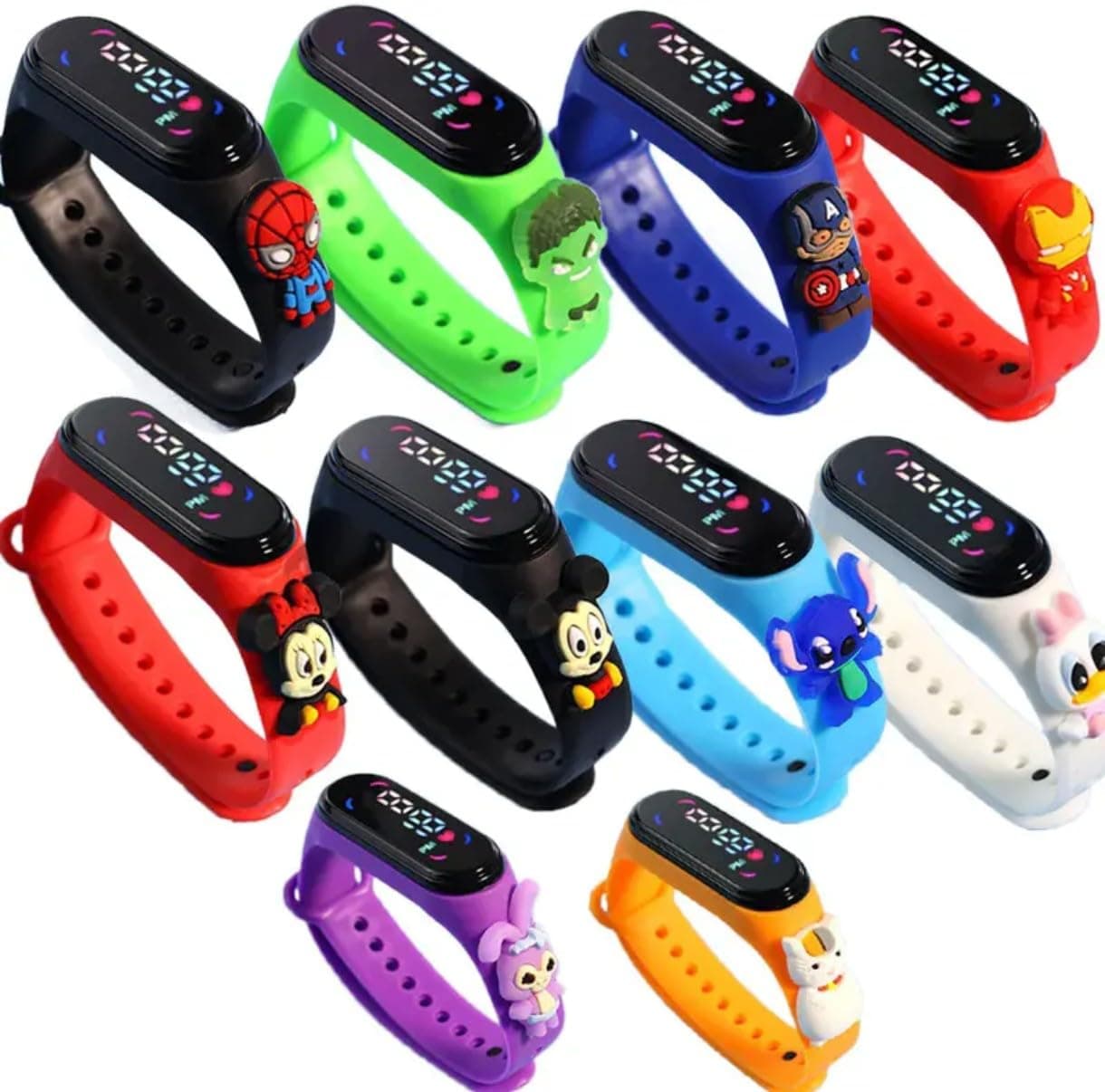VRB Dec 5 Pcs Return Gifts For Birthday/Return Gift For Kids,Return Gift For Age 6-10,6-12 Used For Kids,Birthday Return Gift For Children. (5 Pcs - Digital Watch), Assorted