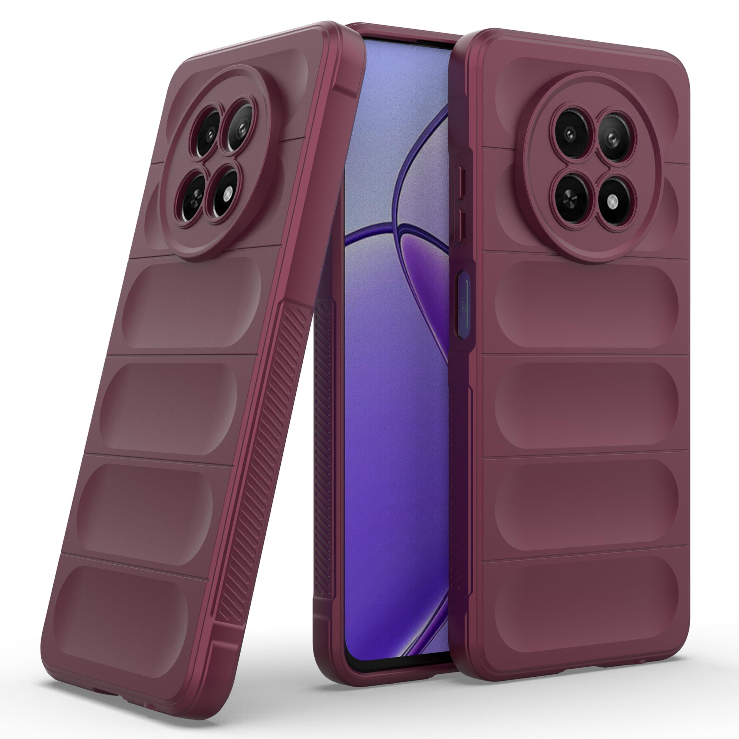 Zapcase Back Case Cover for Realme 12X 5G | Compatible for Realme 12X 5G Back Cover | Liquid Silicon Magic Case with Camera Protection | Plum