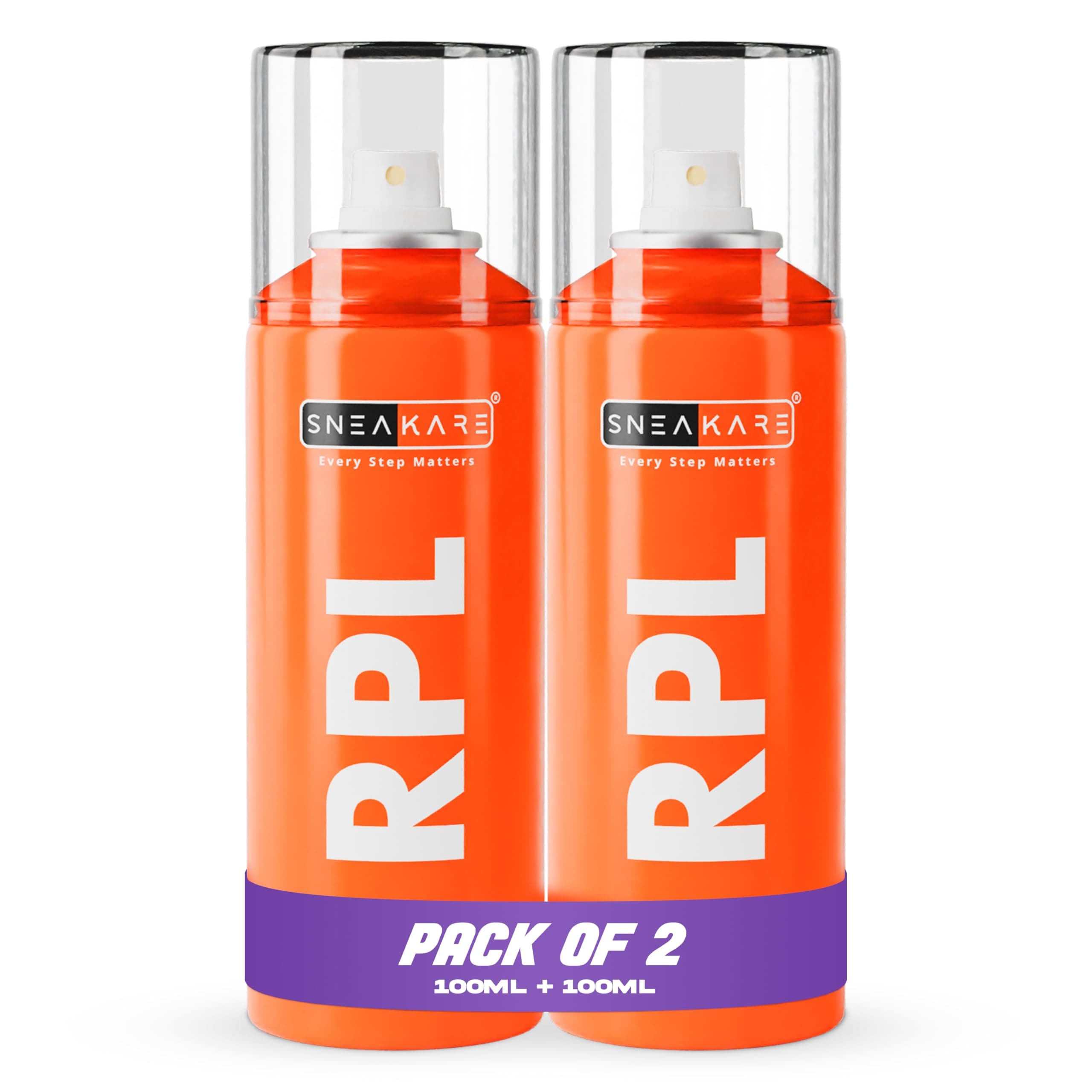 SNEAKARE 100ml RPL Spray for Shoes (Pack of 2) - Shoe Protector Spray - Stain & Water Repellent Sneaker Protector - Waterproof Spray for Shoes - Works On Leather, Suede, Nubuck & Canvas