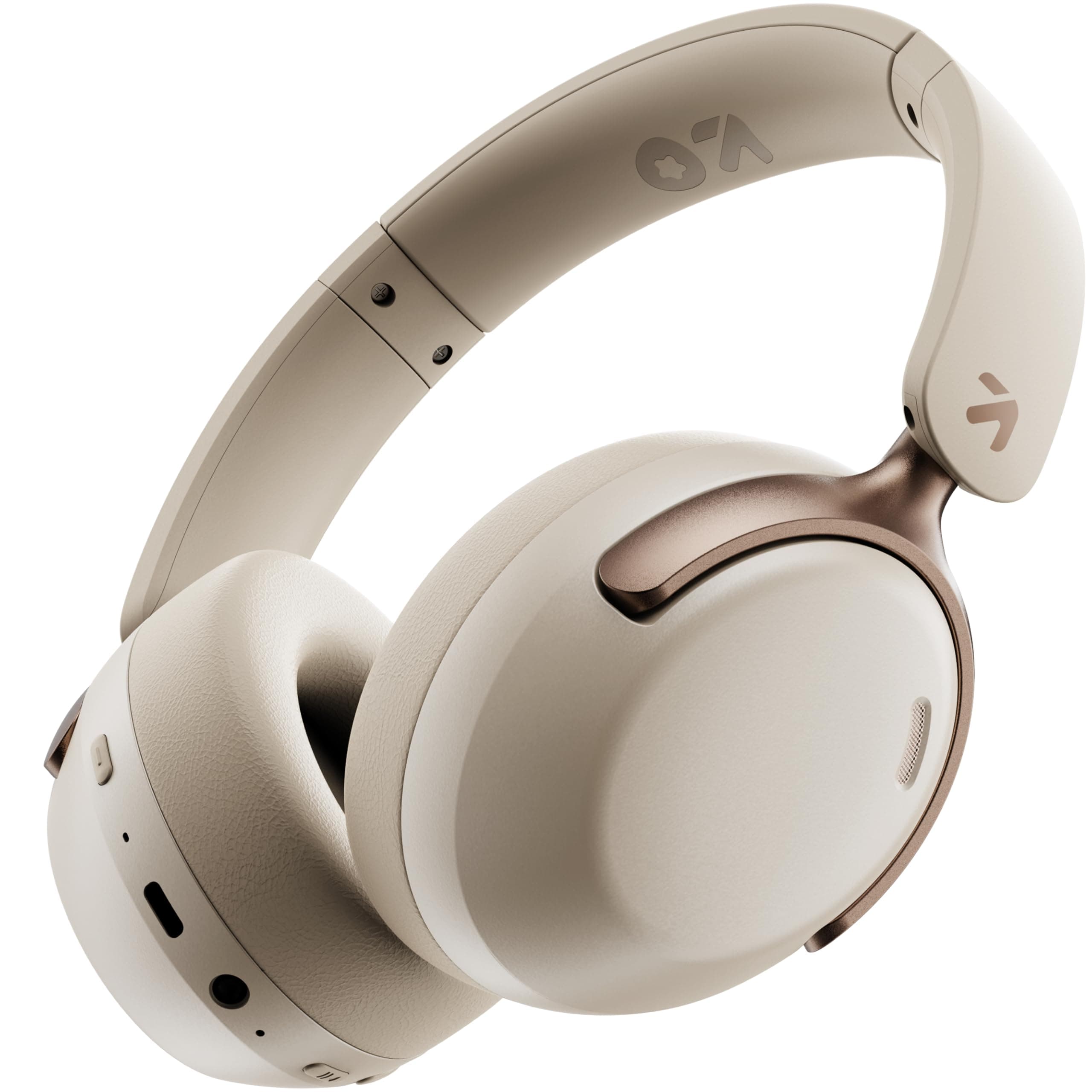 GOBOULT Soniq Over Ear Bluetooth Headphones with 70H Playtime, 40mm Bass Drivers, Zen™ ENC Mic, Type-C Fast Charging, Dual Pairing, AUX, Wireless Headphones (White)
