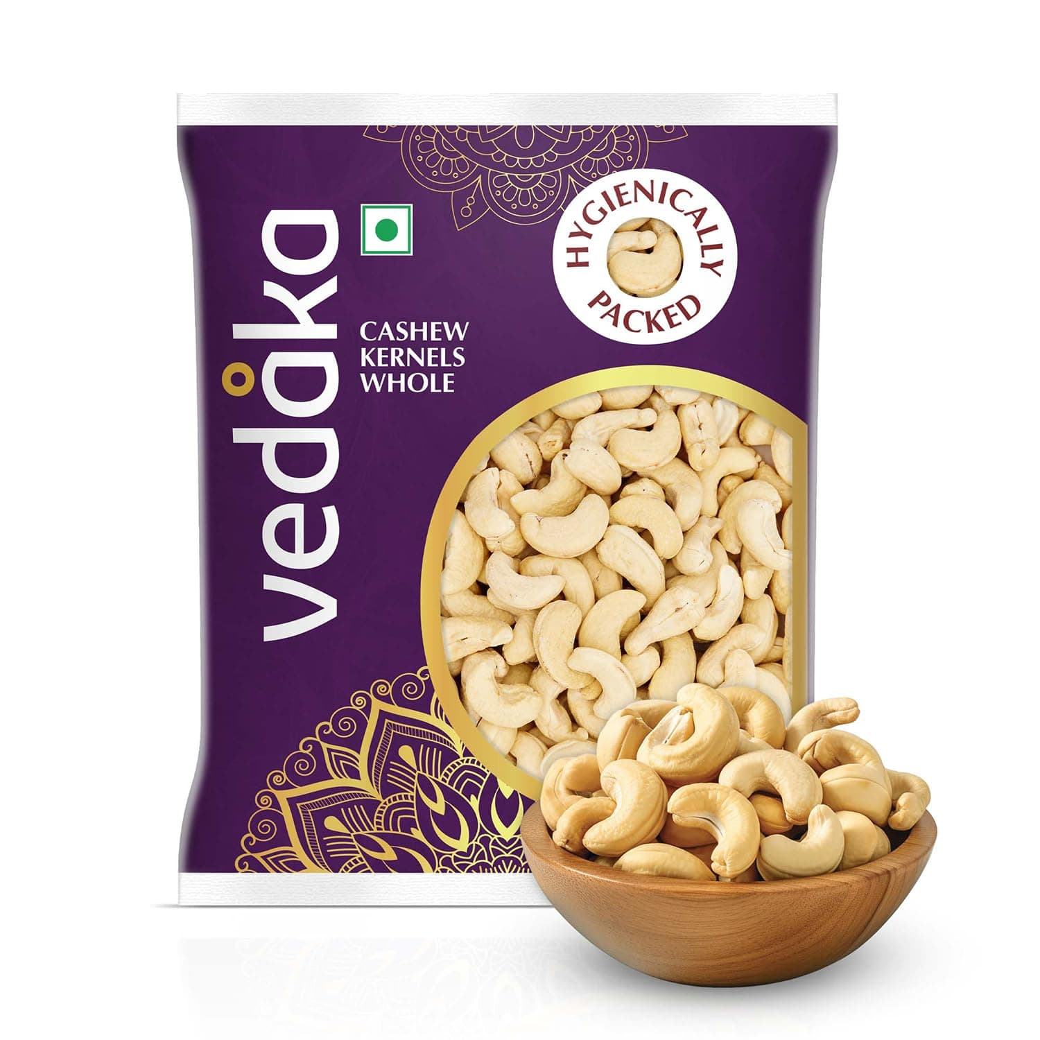 Amazon Brand - Vedaka Whole Cashews | 200 g | Grade W320 Kaju Nuts | Gluten-Free & Plant Based Protein | Firm Texture, Rich Taste | Healthy Snack