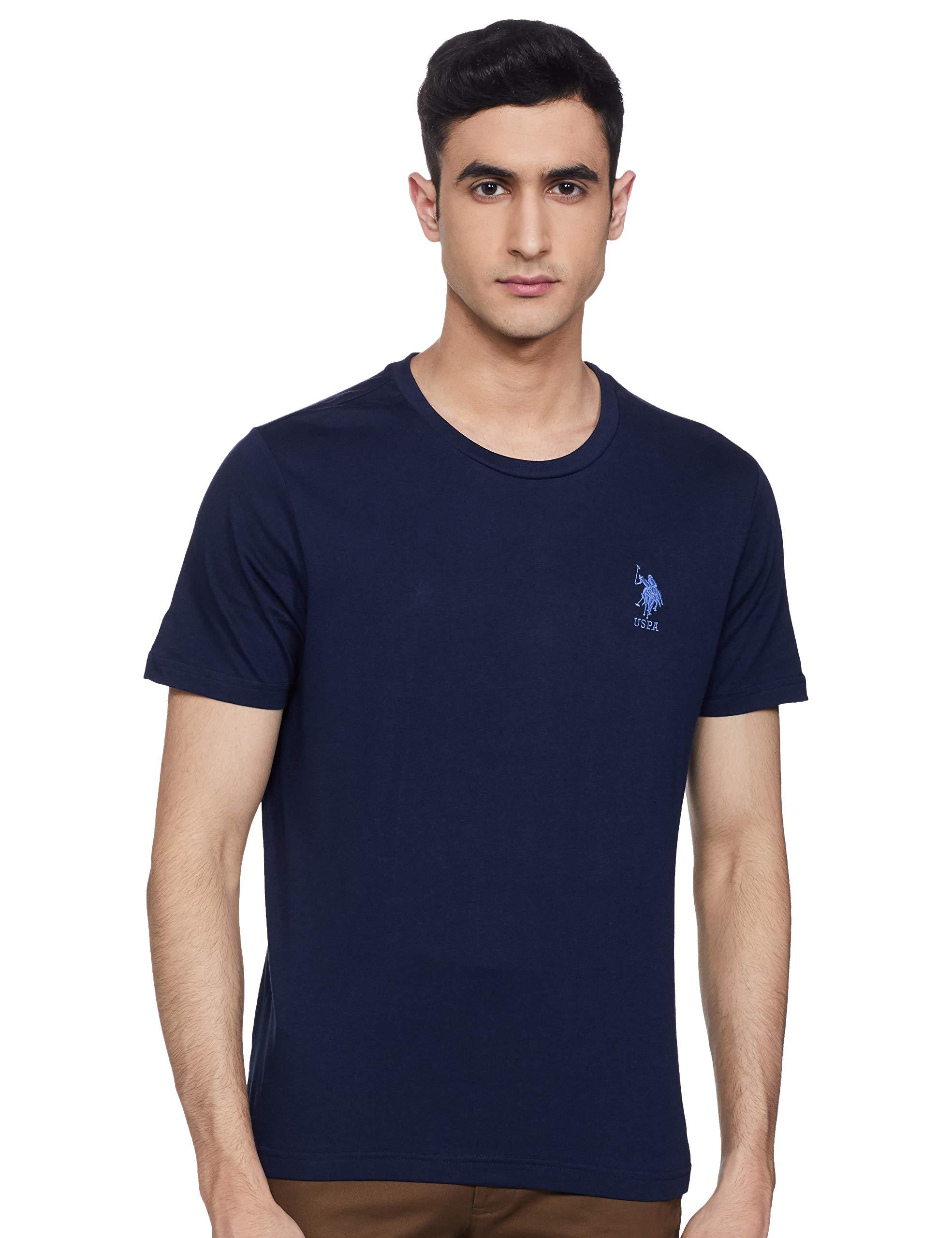 U.S. POLO ASSN. Men's Regular Fit T-Shirt (I633-195-PL_Navy_Large_Navy Blue_L)