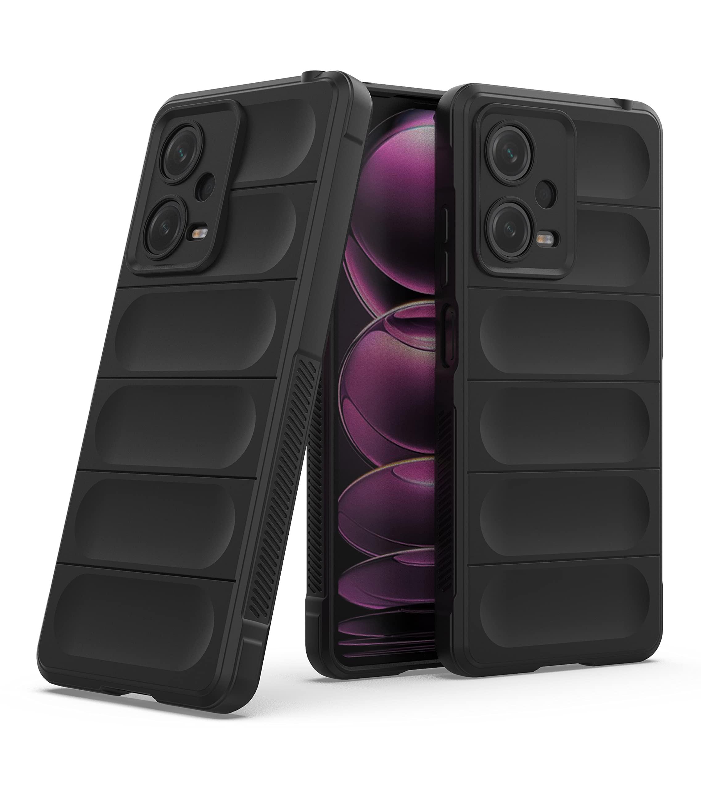 Zapcase Back Case Cover for Mi Redmi Note 12 5G / Poco X5 5G | Compatible for Mi Redmi Note 12 5G / Poco X5 5G Back Cover | Liquid Silicon Magic Case with Camera Protection | Black