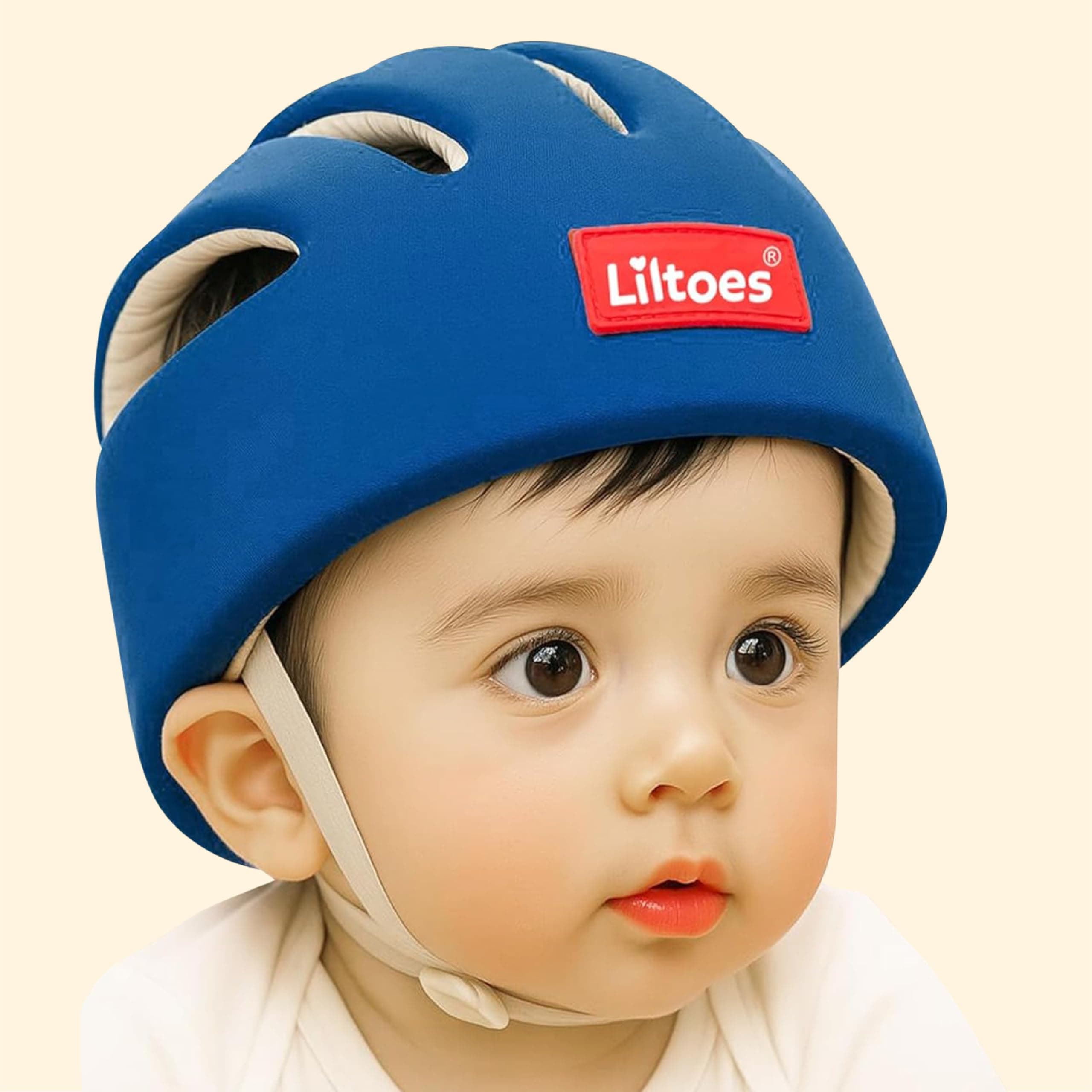 LILTOES Baby Head Protector for Safety of Kids 6M to 60 M- Baby Safety Helmet with Proper Air Ventilation & Corner Guard Protection (Royal Blue)