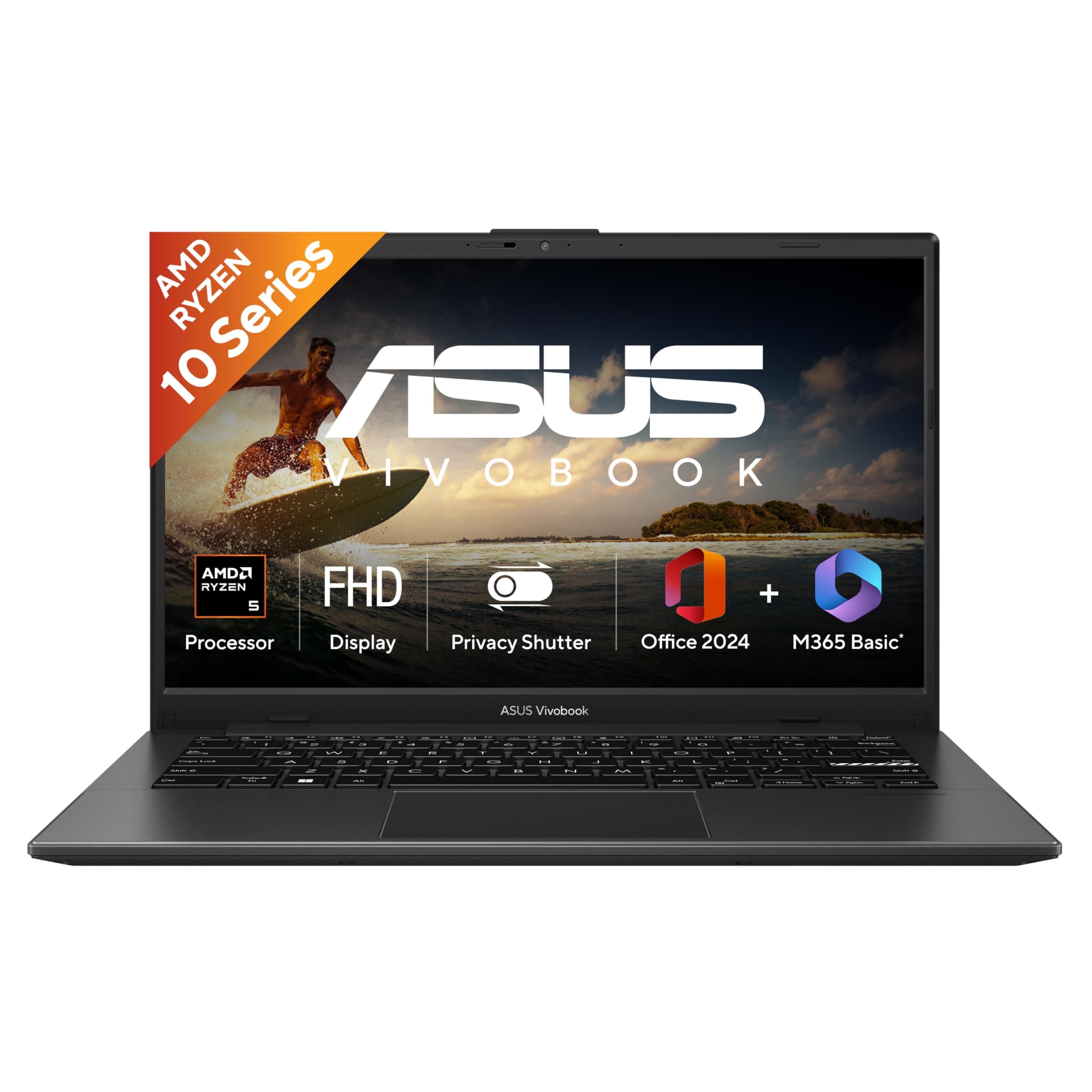 ASUS Vivobook Go 15 (2026),AMD Ryzen 5 40,AMD Radeon iGPU,16GB RAM,512GB SSD,FHD,15.6"(39.6 cm),Windows 11 Home,M365 Basic(1 Year),Office 2024,Cool Silver,1.63 Kg,E1504FA-IN2816WS,Thin & Light Laptop