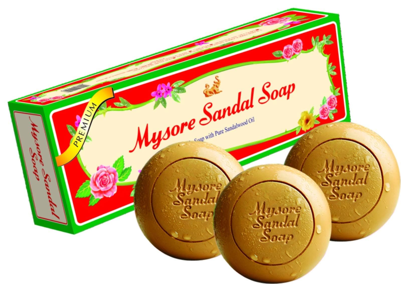 Mysore Sandal Original Bathing Soap 450g (150g x Pack of 3) | Sandalwood | Natural Moisturising Bath Soap
