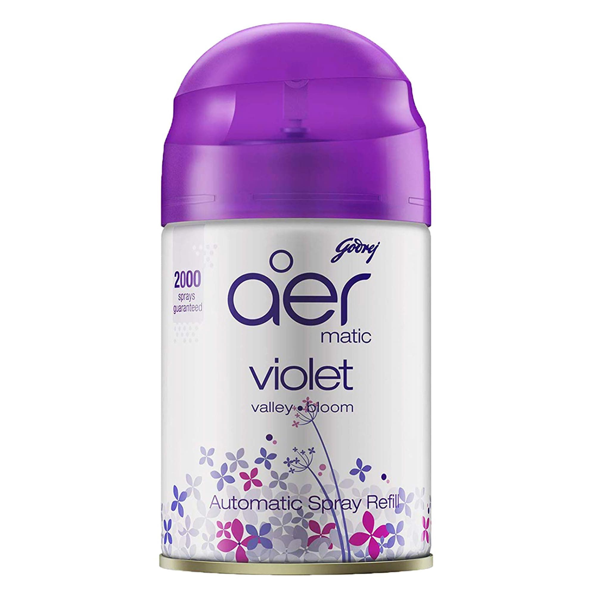 Godrej aer Matic Automatic Room Fresheners Refill Pack | Violet Valley Bloom | 2000 Sprays Guaranteed | Lasts up to 60 days (210ml)