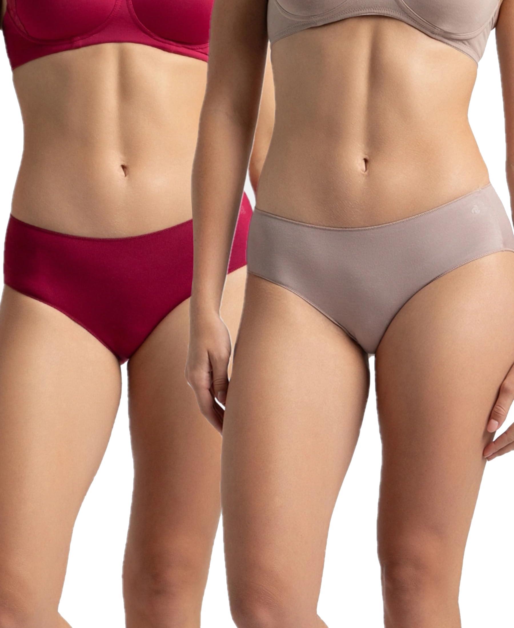 Jockey 1802 Women's High Coverage Micro Modal Elastane Stretch Hipster with Ultrasoft Concealed Waistband (Pack of 2)