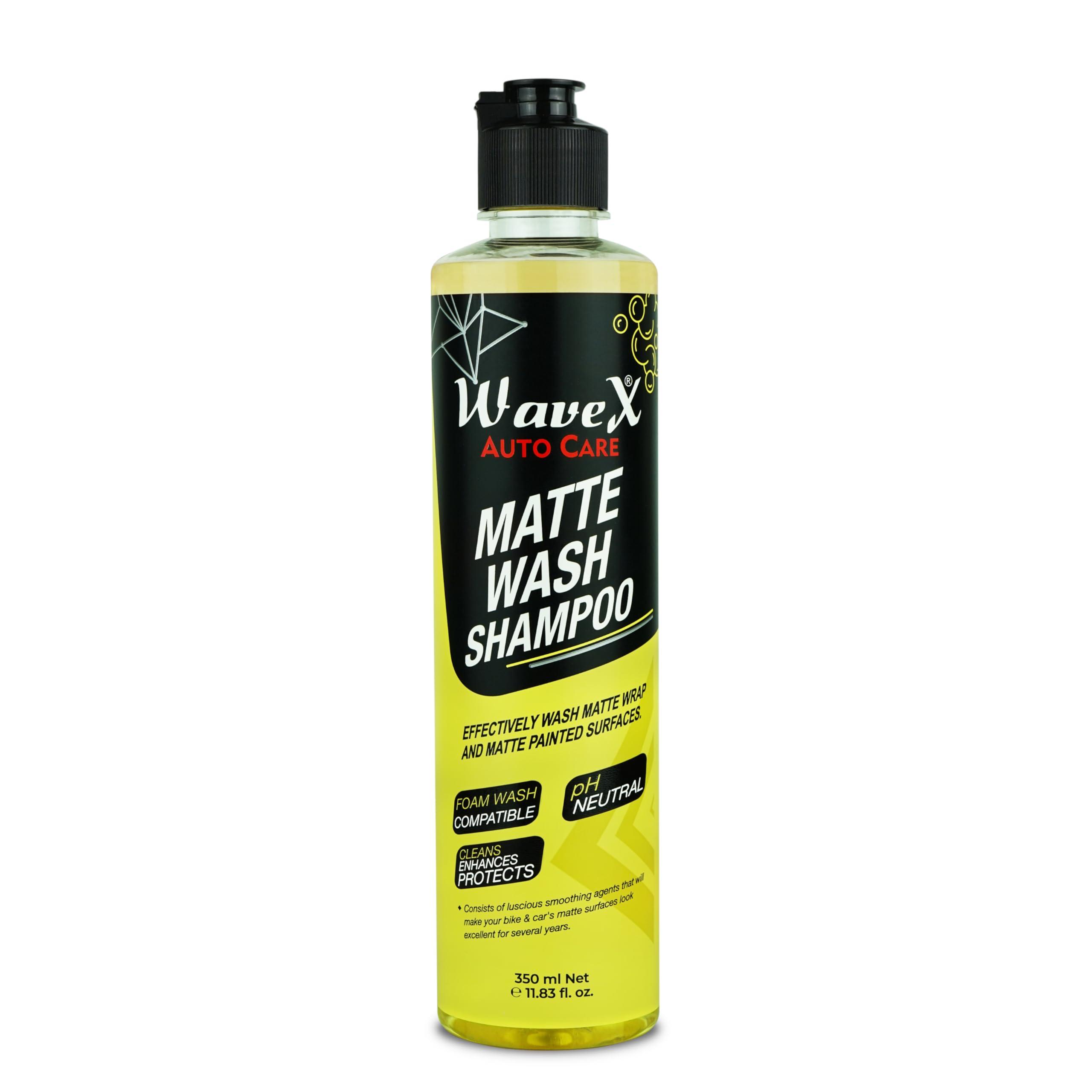 Wavex Car Shampoo and Bike Shampoo 350ml | For Matte Painted Vehicles | Foaming Shampoo For Matte Bikes and Cars
