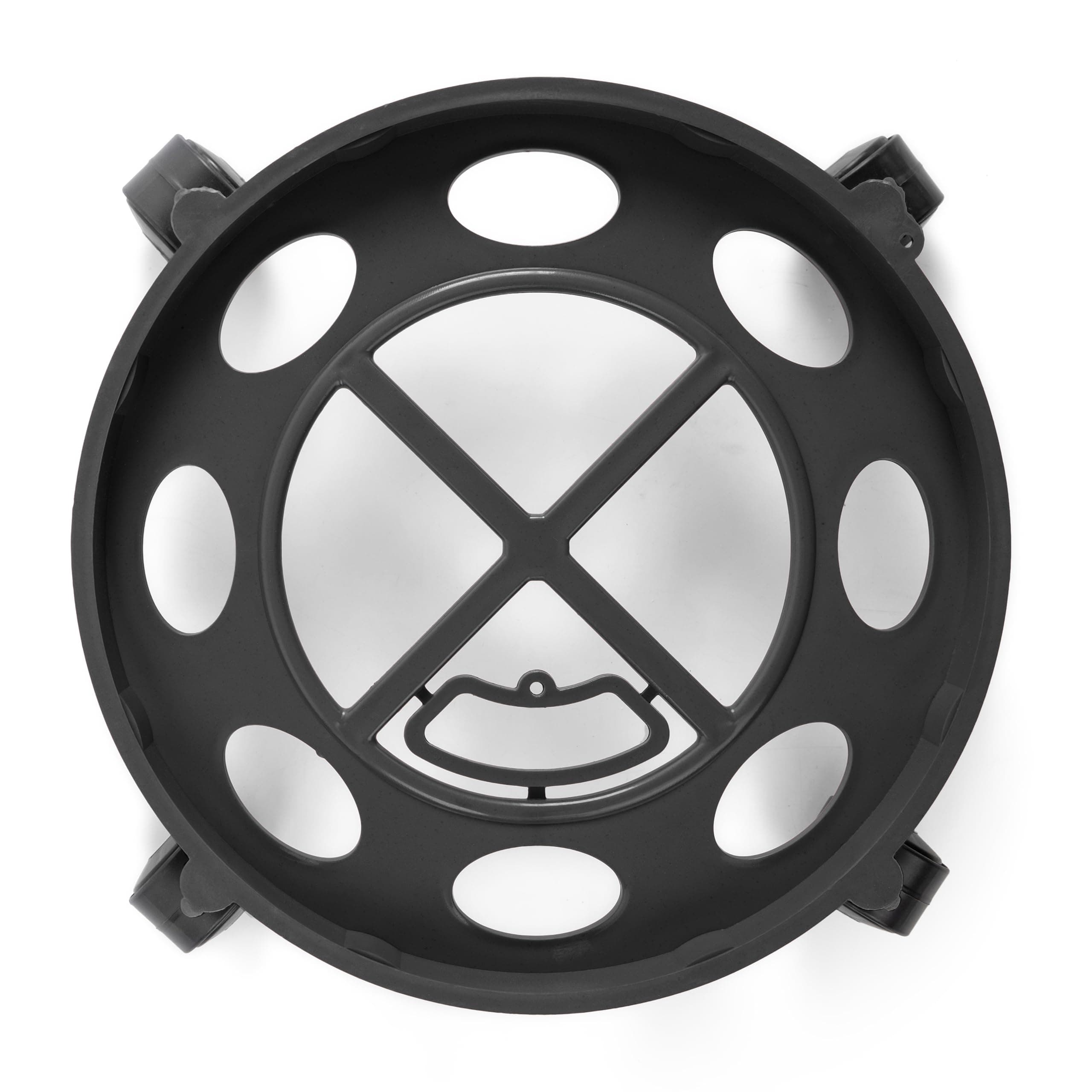 HomeWiz Gas Cylinder Trolley with Wheels | Holds Up to 80 kg | Heavy Duty Plastic LPG Trolley | Cylinder Stand | Easy to Move, Rust-Free, Protects Floor, Compact Base Stand | Black