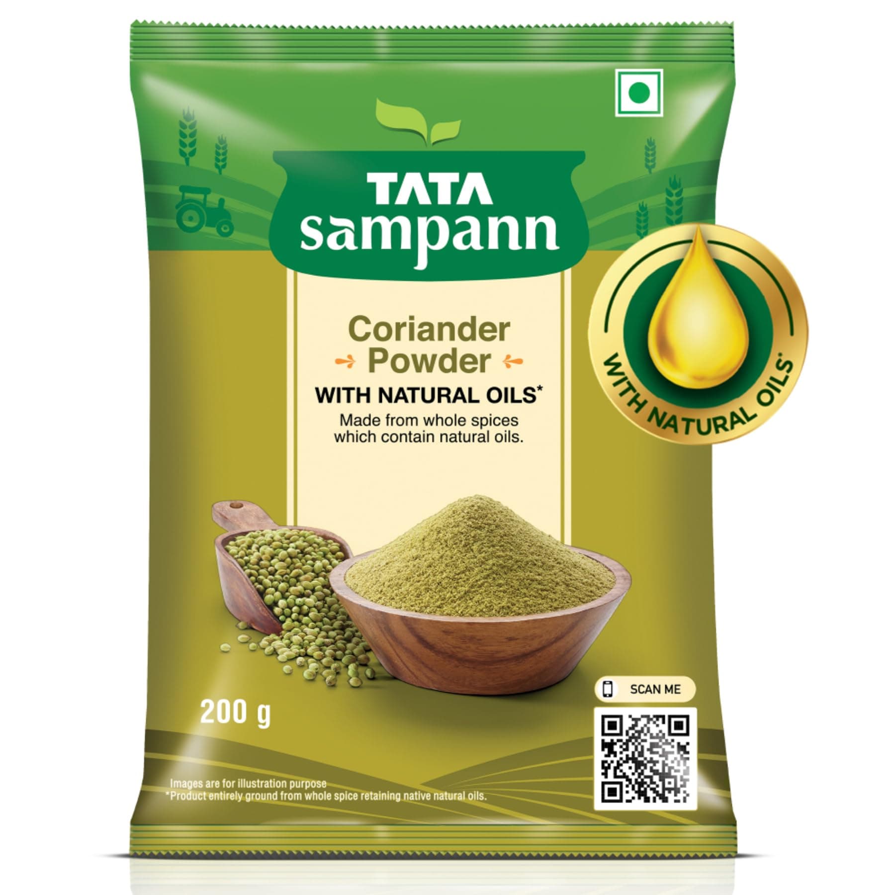 Tata Sampann Coriander Powder With Natural Oils, 200g, Dhania Powder