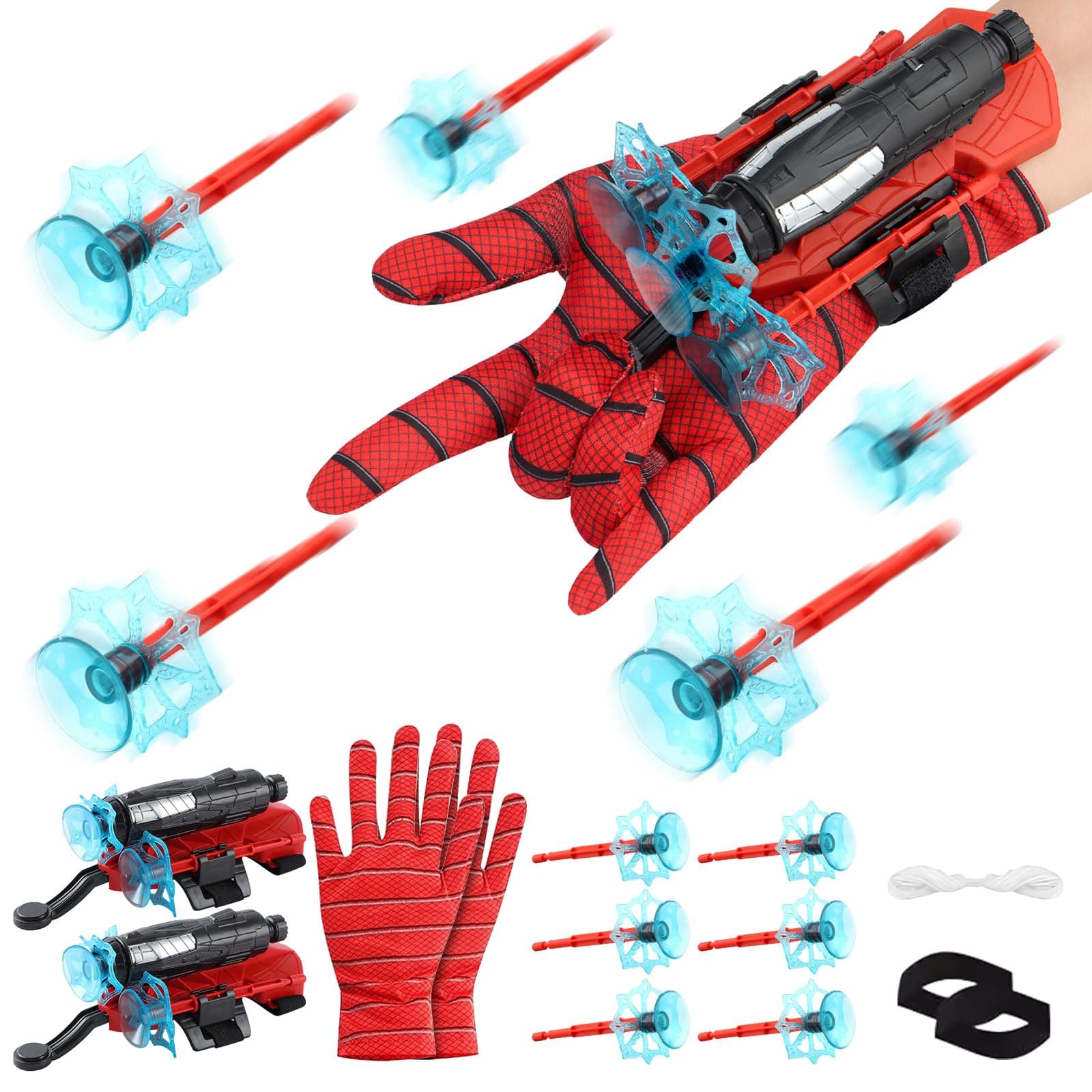 2PCS Hero Launcher, Kids Launcher Glove, Spider Web Throwing Toys
