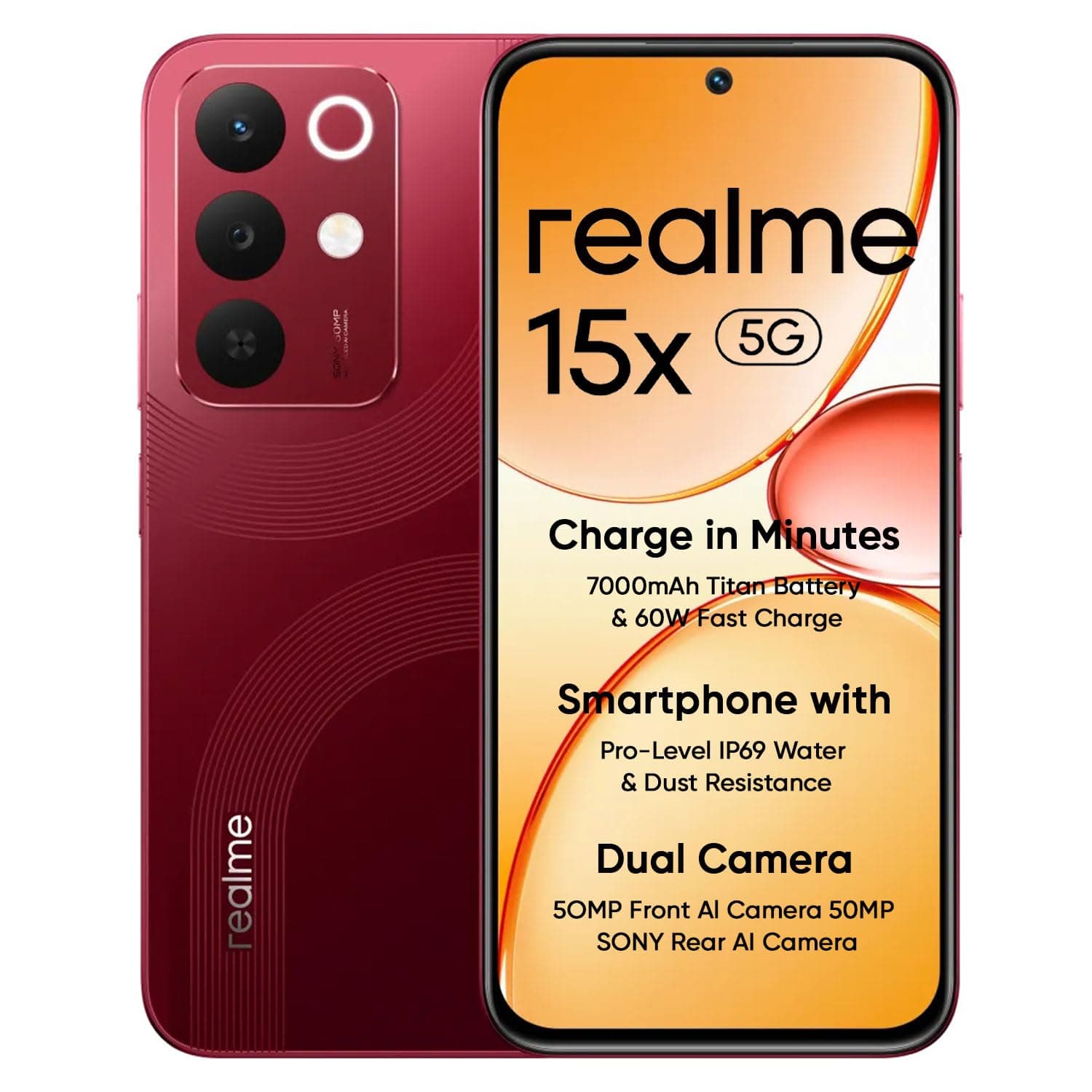 realme 15X 5G Smartphone 6GB+128GB Red