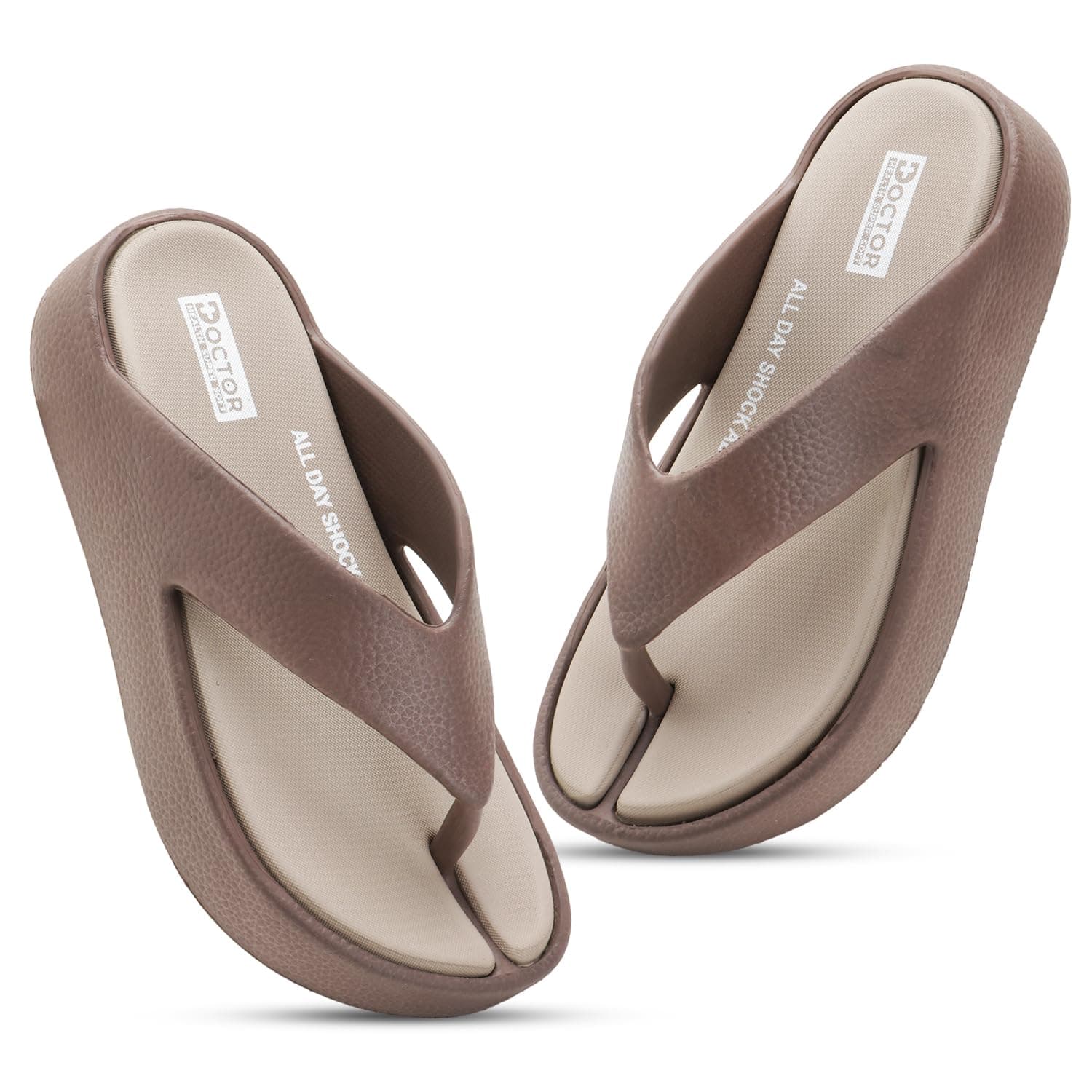 DOCTOR HEALTH SUPER SOFT Women Soft Cushioned Flip Flops | Lightweight Comfort Slippers | Anti-Slip Casual Sandals for Indoor Outdoor Everyday Wear