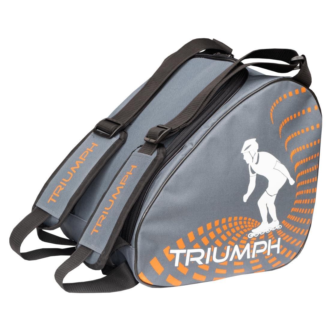 Triumph KB-612 Nylon/ Polyester Skating Bag for Roller Skates (Grey) 15X11X11"