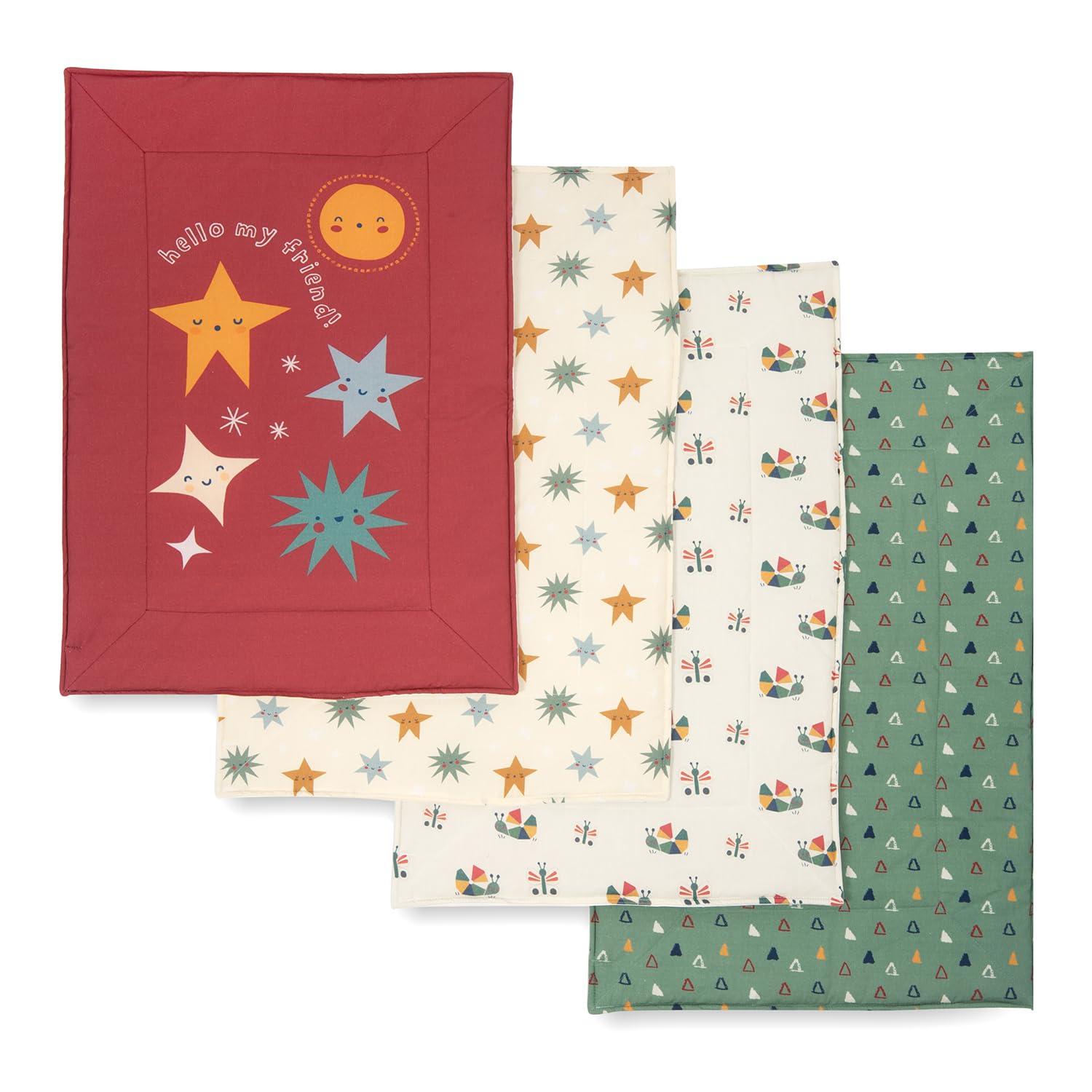 Tidy Sleep Baby Changing Mat – Waterproof, Foldable, Padded Diaper Changing Sheets for Newborns & Infants – Pack of 4, Hello Star (65 cm x 45 cm)