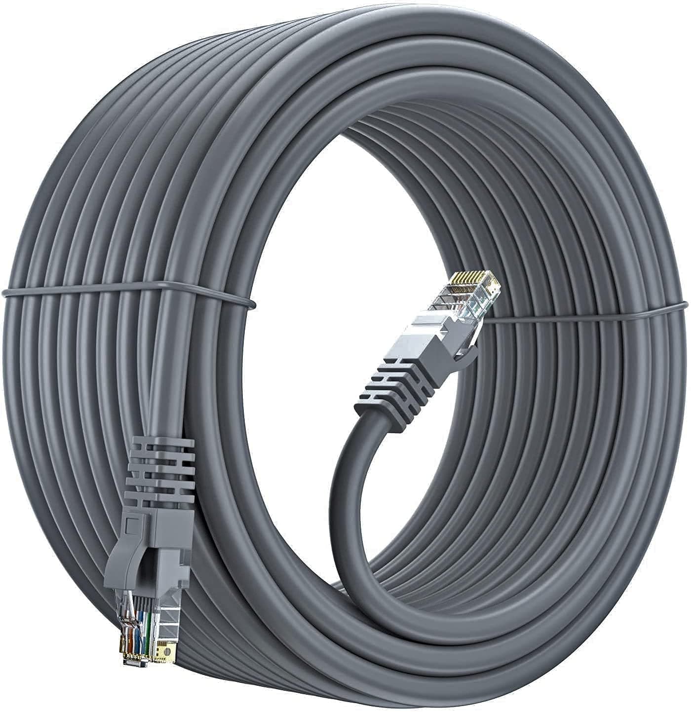 Smart Source RJ45 Cat-6 Ethernet Patch/LAN Cable for Personal Computer - 5 Feet (Grey)