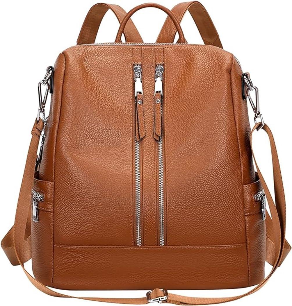 Tatuaa Bags & Backpacks, Leather Backpack for women, College handbag & Purse, Travel backpack, Crossbody Laptop Bags, Office Backpack, Daypacks, Rakhi Gift for Women & Girls (TAN)