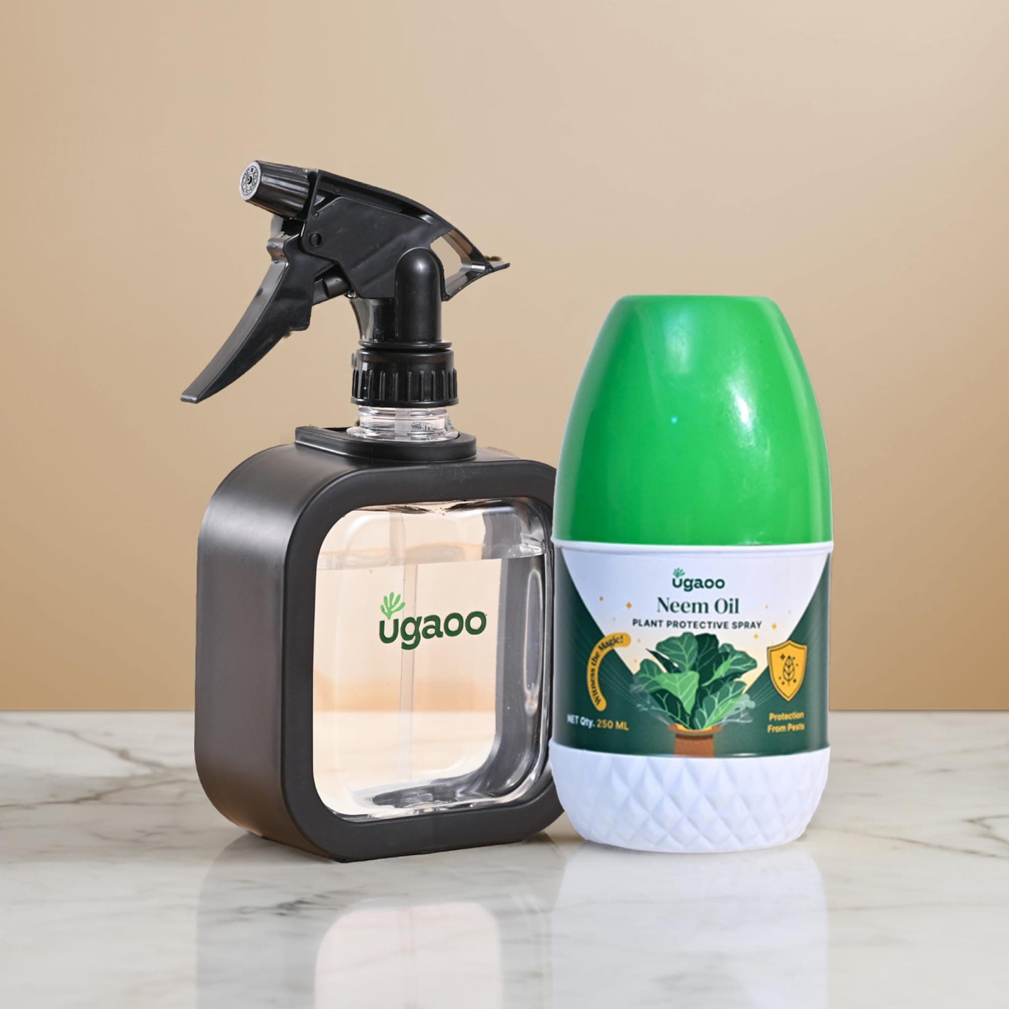 Ugaoo Cold Pressed Neem Oil for Plants 250ml with Mistio Sprayer | Water Soluble Neem Oil Concentrate | Insect Spray for Indoor & Outdoor Garden | Controls Aphids, Thrips, Fungus, Mildew