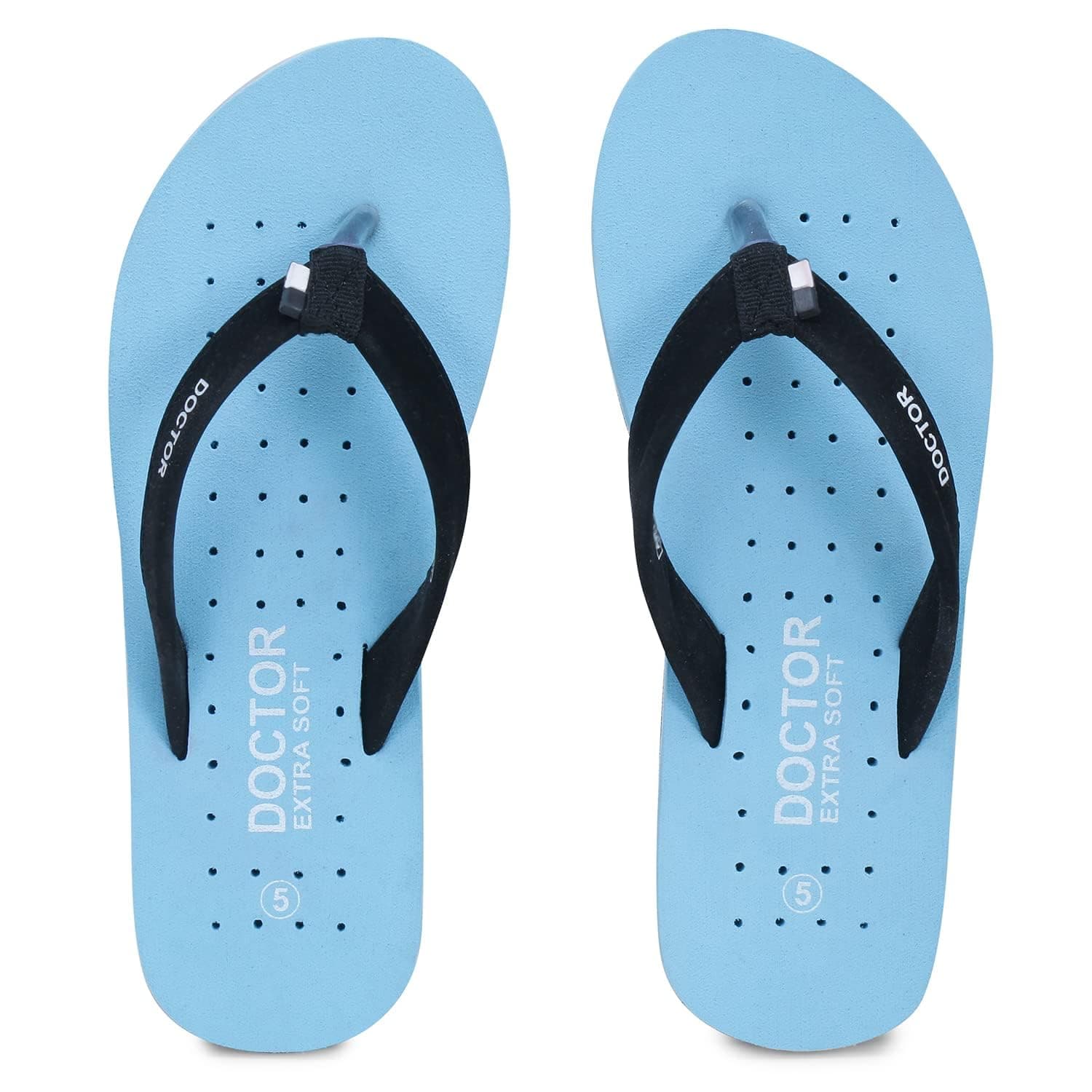 DOCTOR EXTRA SOFT Ortho Care Dr Orthopaedic Grey Super Comfort Fit Flat Cushion Women's Flip-Flop House Slippers - 3 Uk