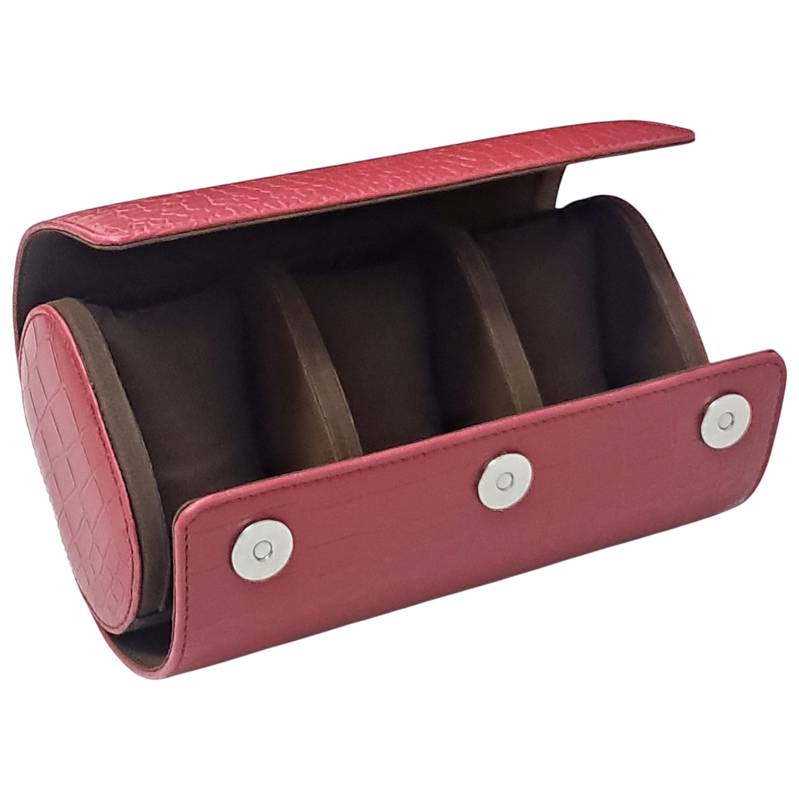 essart Luxury Watch Storage Case – Premium Leather Organizer Box for Exclusive Timepieces, Elegant Display & Protection for Collectors (WR-1013-Croco-Maroon)