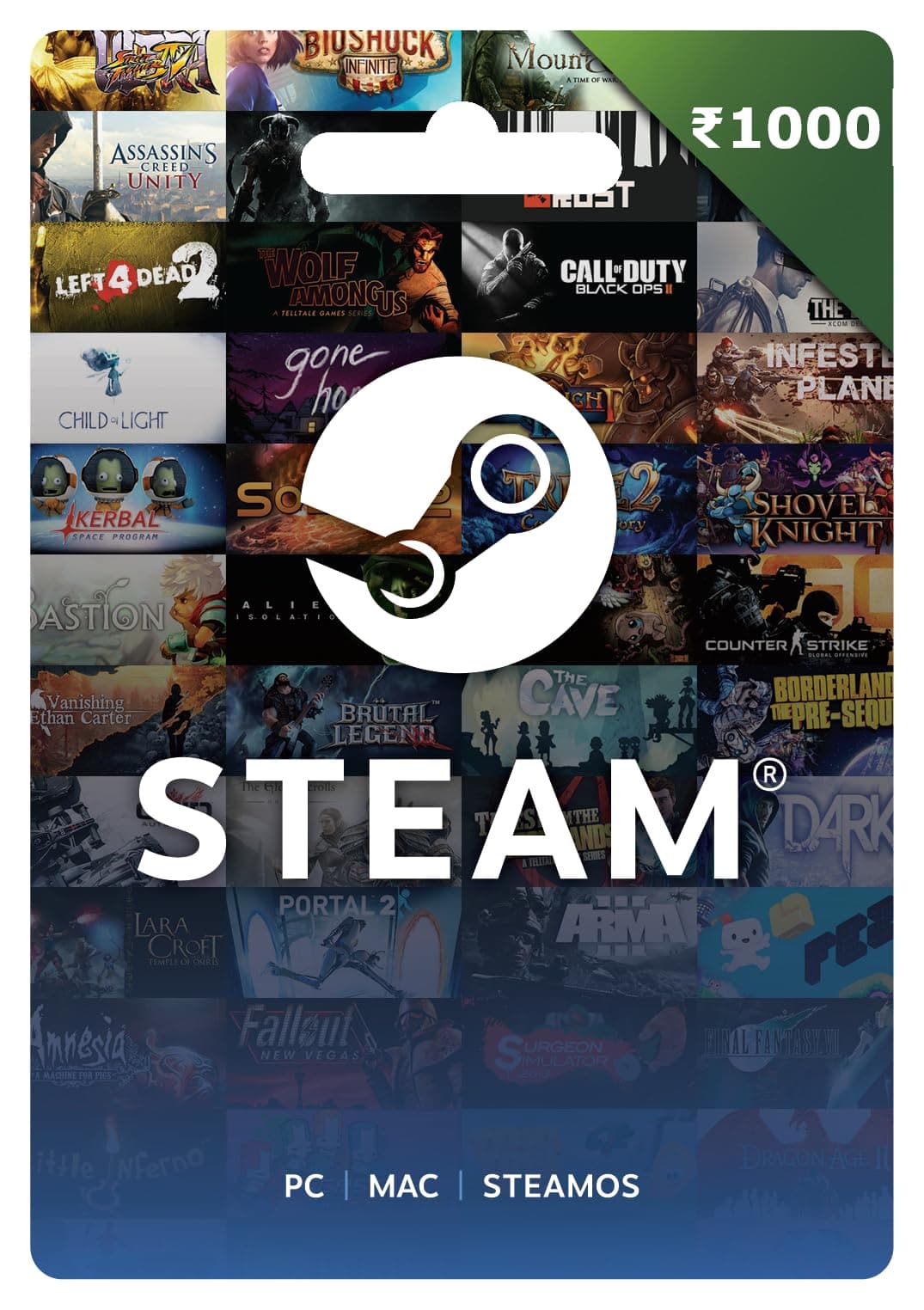 INR 1000 | Steam Wallet Code | Valve Corporation | Email Delivery - No CD/Voucher
