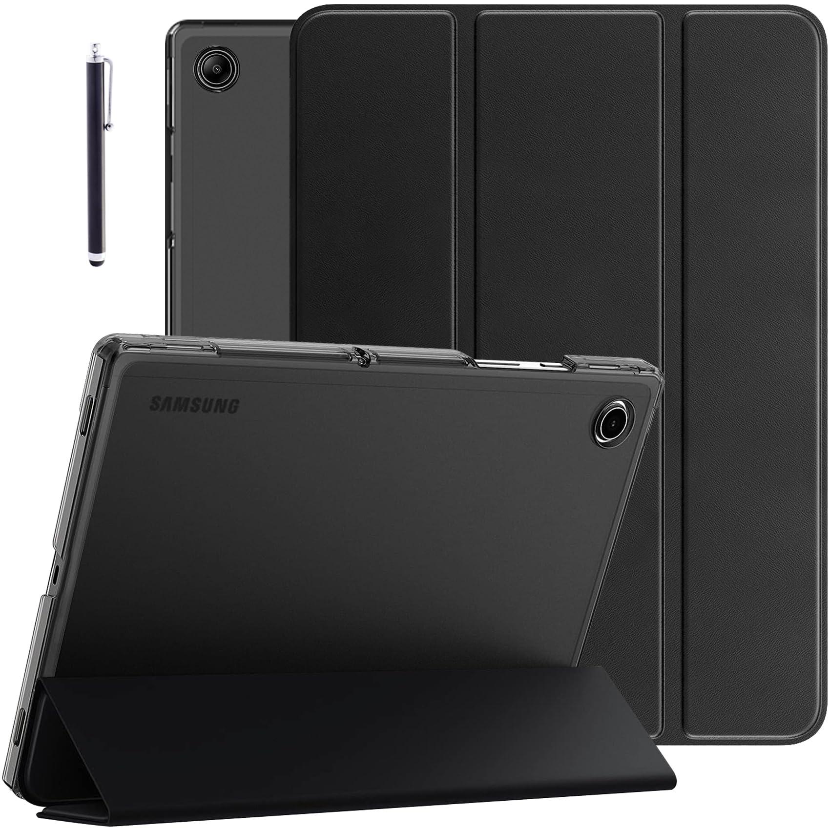 Robustrion Cover for Samsung Galaxy Tab A9 Plus 11 inch, Flip Cover Case for Samsung A9 Plus Tablet with Translucent Back [Auto Sleep Wake Support] - Black