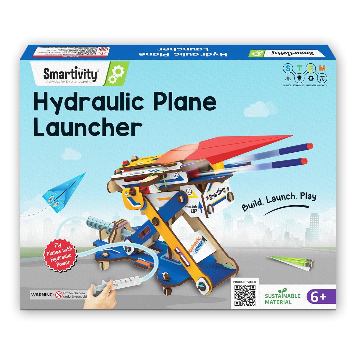 Smartivity 2in1 Hydraulic Aeroplane & Dart Launcher for Kids 6-14