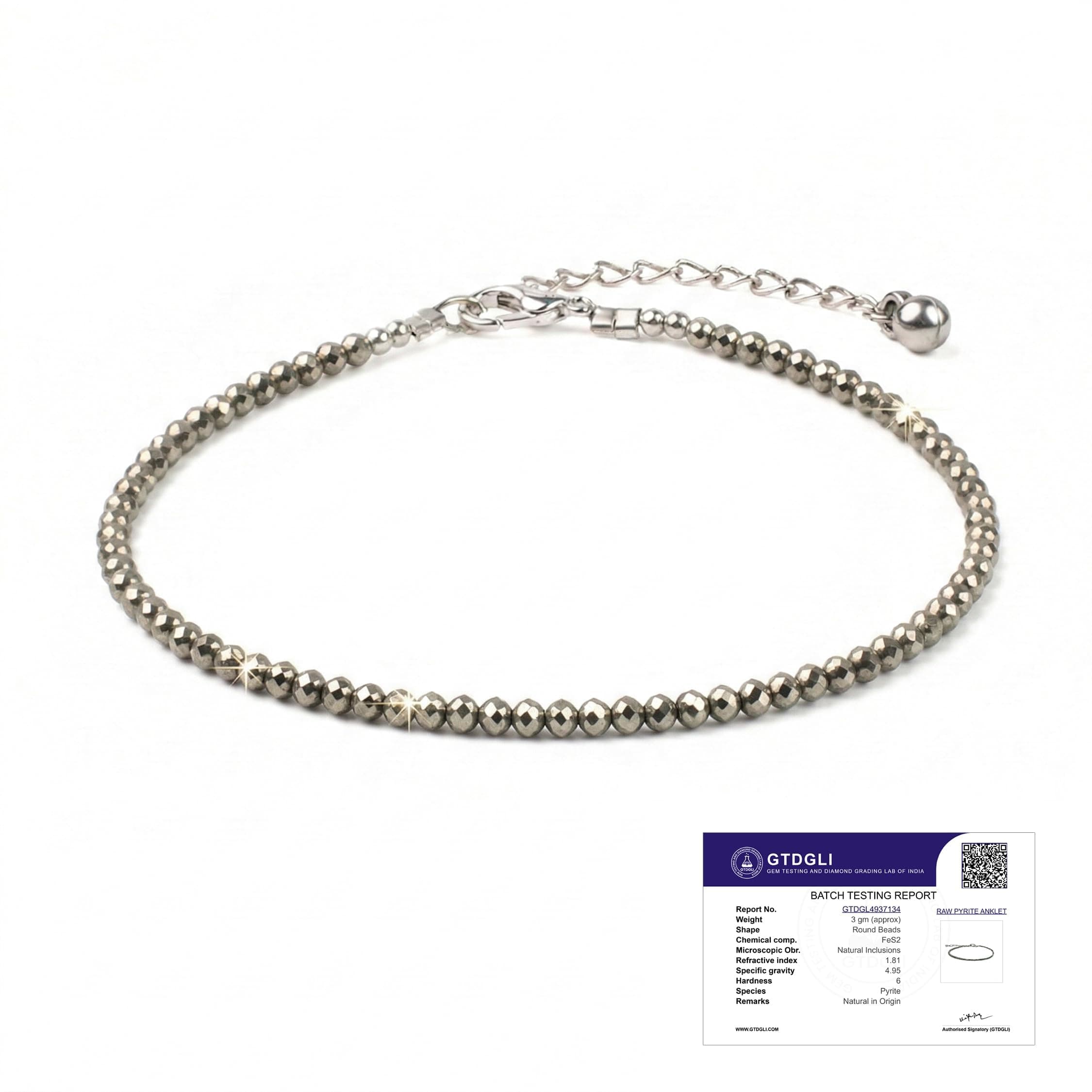 Astrotalk Raw Pyrite Anklet | Stone of Money, Protection & Power | Adjustable Pyrite Anklet for Women | Best Gift Items | Spiritual Jewellery for Women | Valentine Gift for Girlfriend