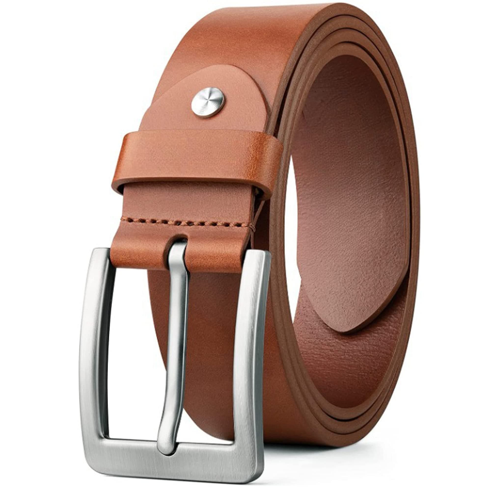 ZORO Men's Genuine Leather Belt for Men | Tan | Size 44