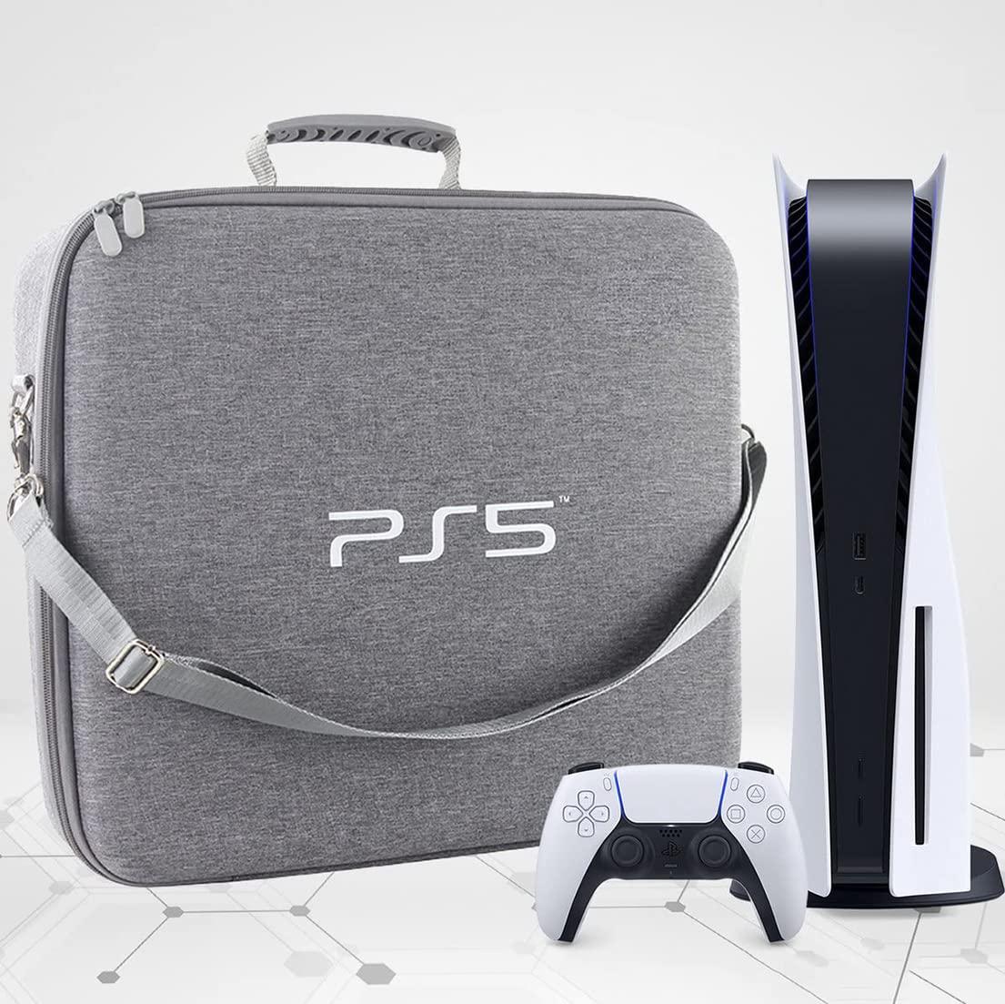 OIVO INDIA Stylish Nylon Grey Hard Carrying Storage Case Compatible for PS5 (PlayStation 5 Bag) [Video Game]