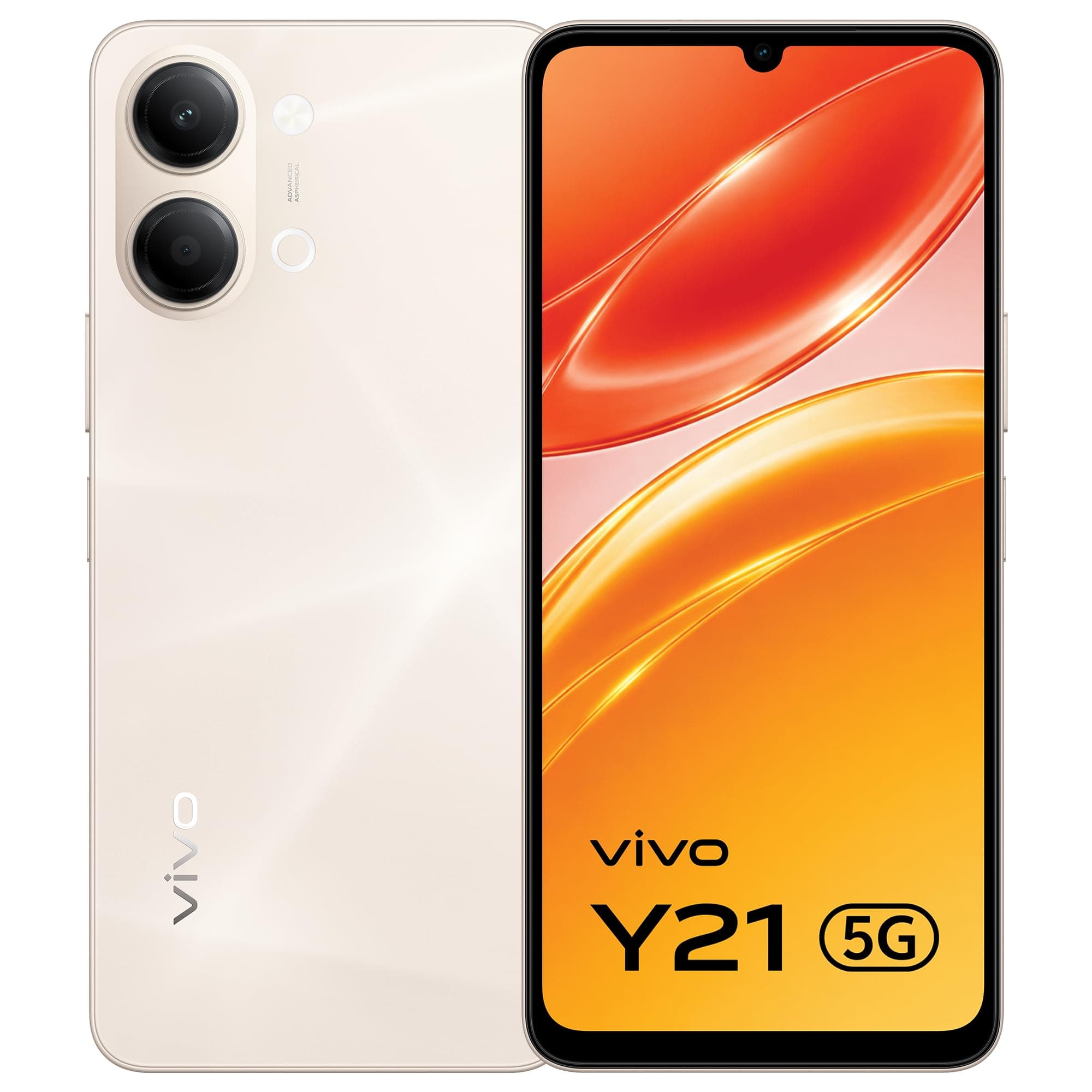 vivo Y21 5G (Champagne Gold, 4GB RAM, 128GB Storage) with No Cost EMI/Additional Exchange Offers