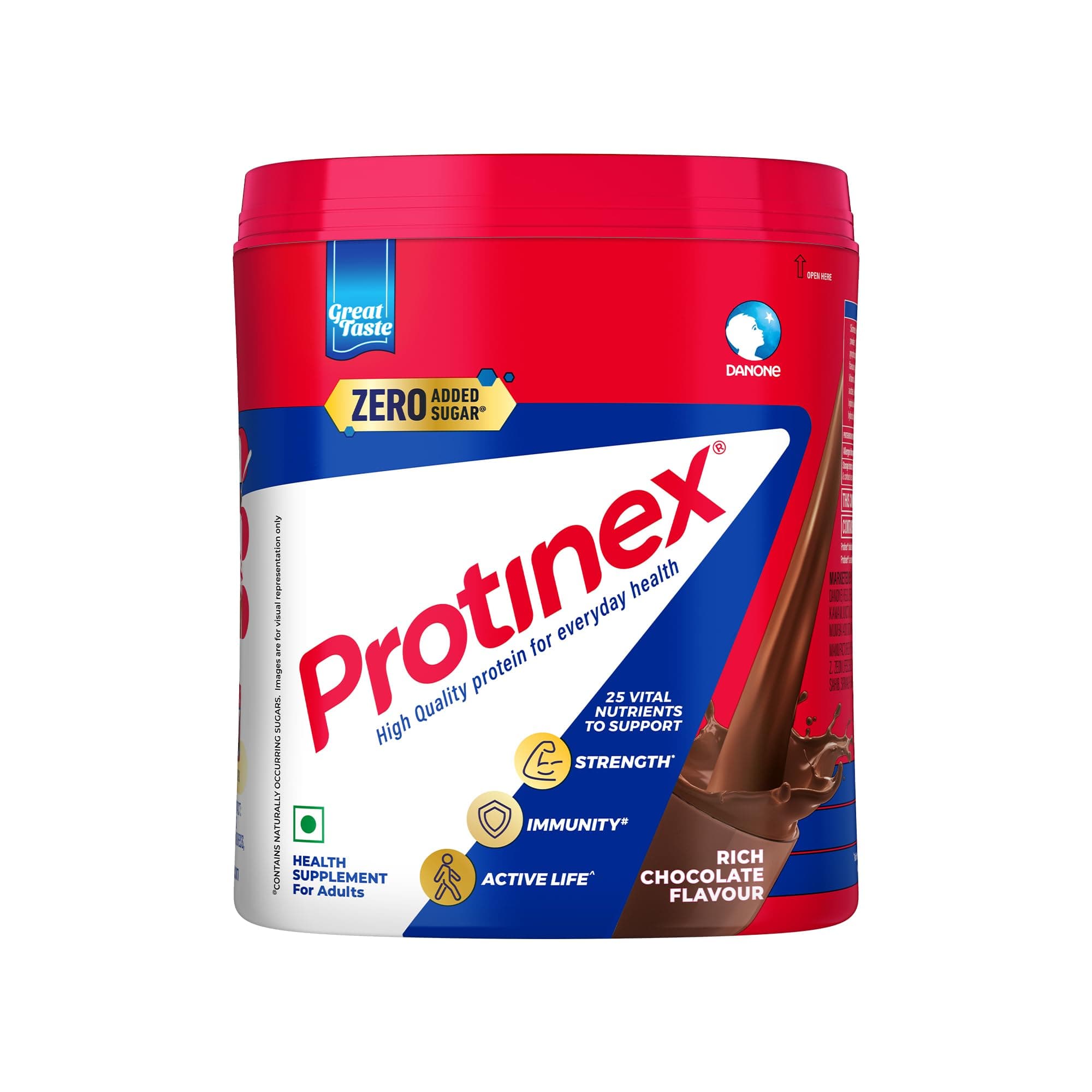 Protinex Rich Chocolate, 400g | Get 40% daily protein requirement for strong muscles when prepared with 200ml milk | High Protein | Zero Added Sugar | Nutritional Drink for Men and Women