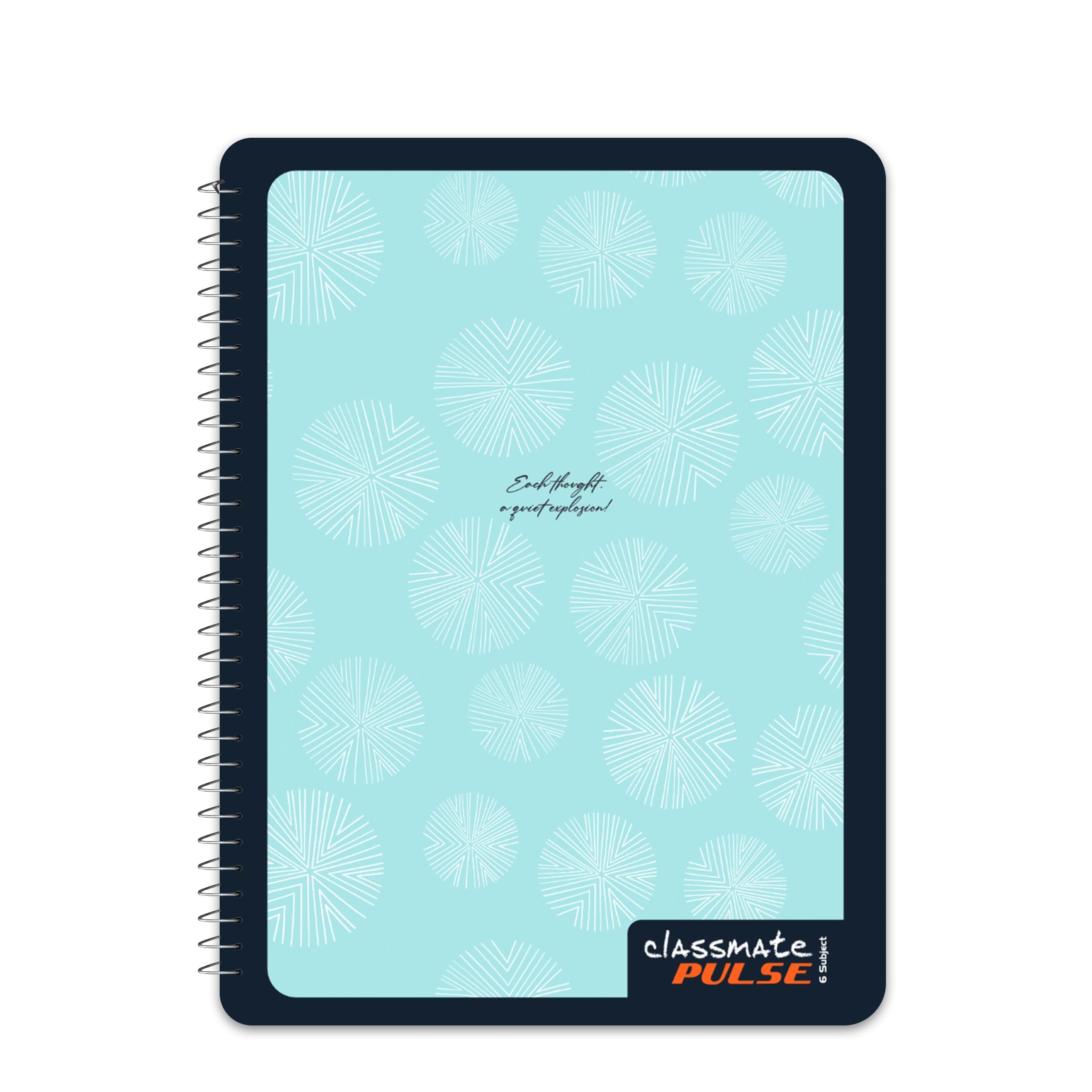 Classmate Pulse 6 Subject Spiral Notebook - Pack of 1 | Single Line | 500 Pages | A4-29.7cm x 21.0cm | Attractive Cover Designs | Soft Cover | Ideal for College Students and Professionals