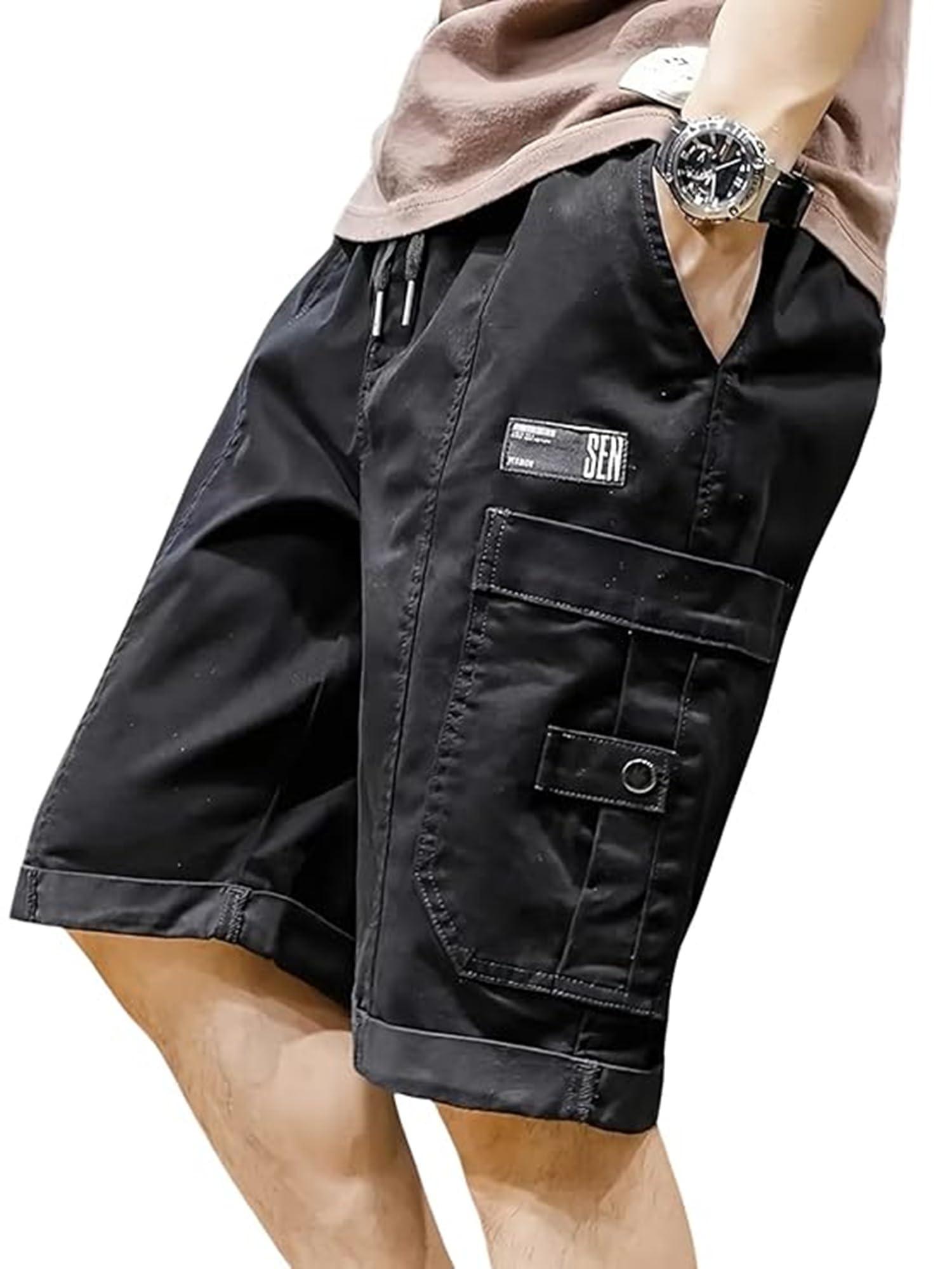 Men shorts || Men shorts cotton || Men shorts casual (Short-09-Black-S)
