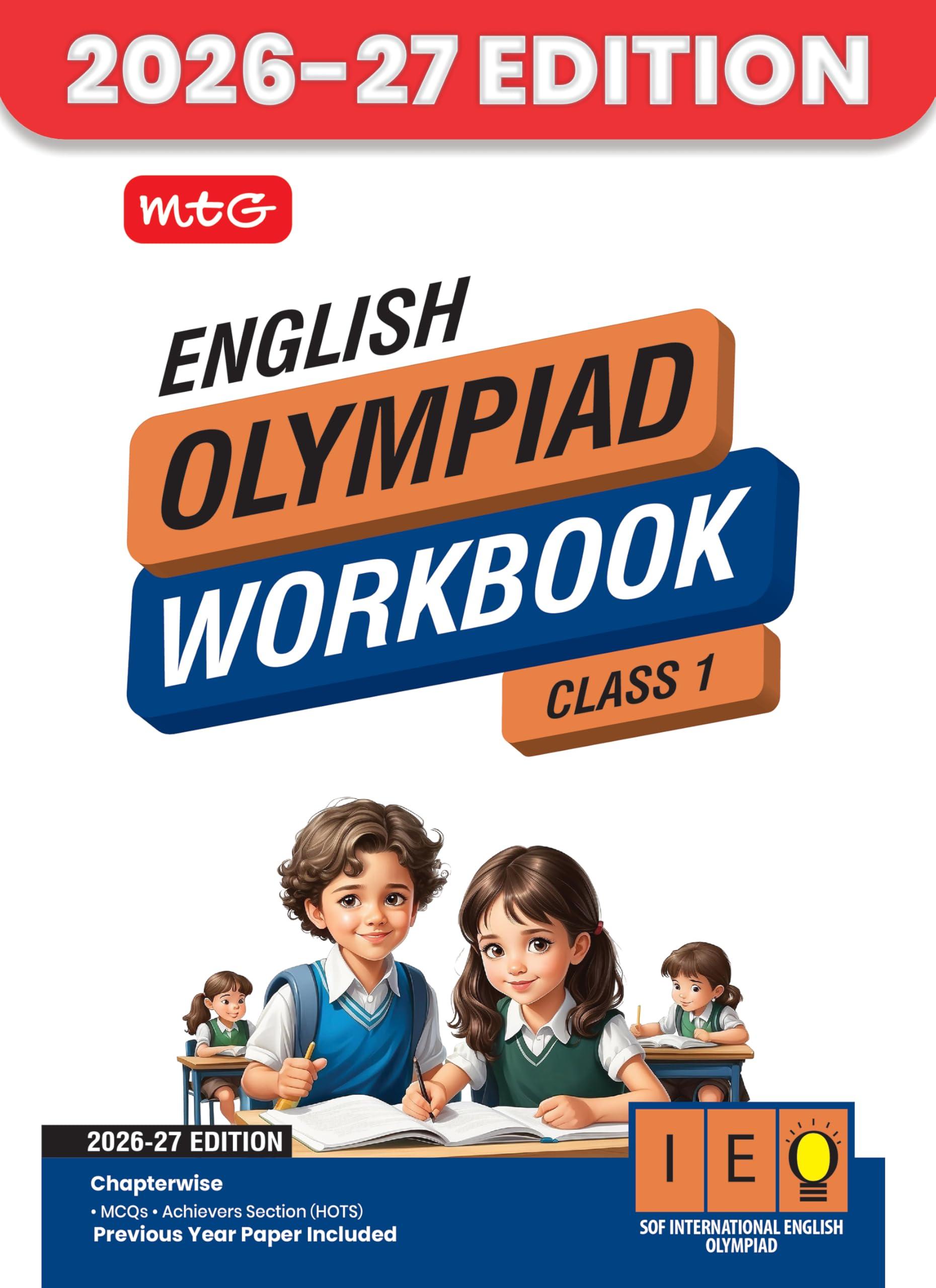 MTG International English Olympiad (IEO) Workbook Class 1 - Chapter-wise MCQs with Achievers Section - SOF Olympiad Books For 2026-27 Exam