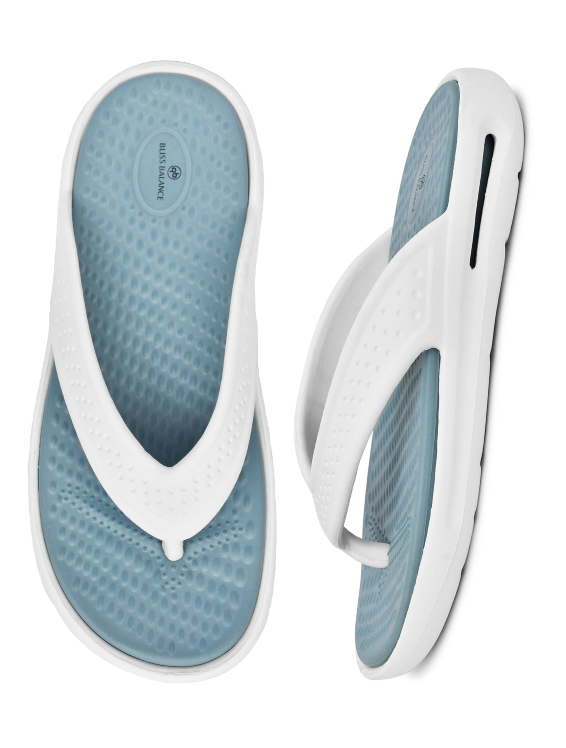 Extra Soft Premium Slippers with Soft Acupressure Comfortable & Light Weight Stylish & Anti-Skid Classic Ultra Soft Casual Waterproof & Everyday Flip Flops For Men's & Boy's BB156WHSY UK-7