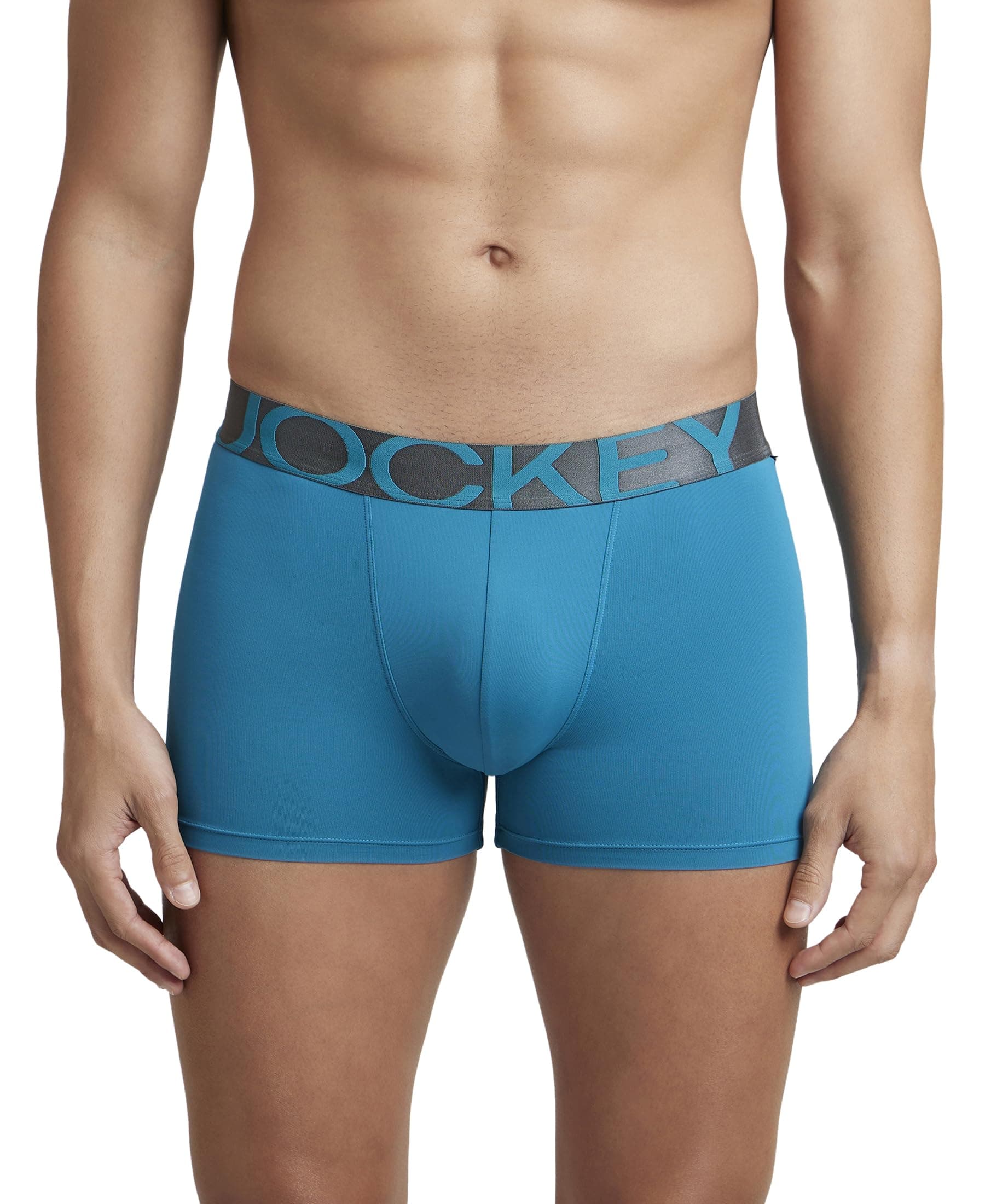 Jockey Men's Cotton Trunks (Pack of 1) (IC28-105_Ocean Depth_Large_Ocean Depth_Blue_L)