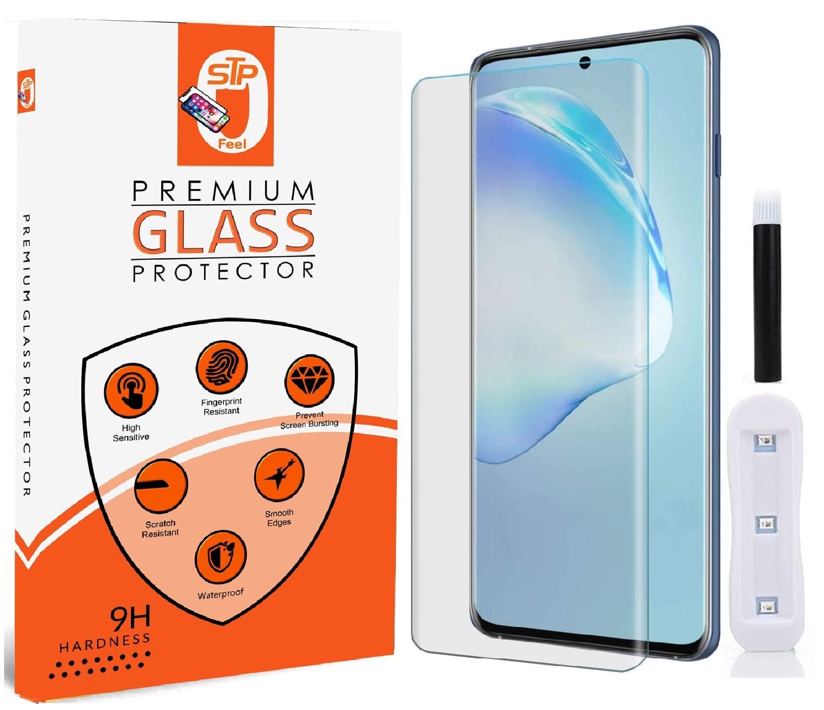 STP FEEL® Curved UV Tempered Glass for Samsung Galaxy S10 Plus (Transparent, Pack of 1) Advanced Border Less Full Screen Coverage UV Screen Protector Guard with Installation Kit