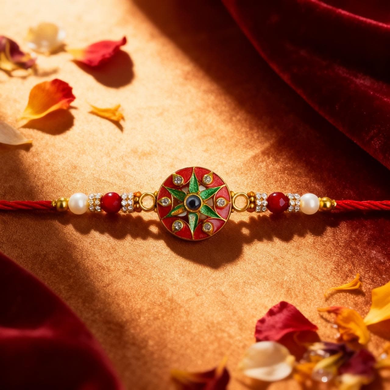 Meenakari Rangoli Rakhi