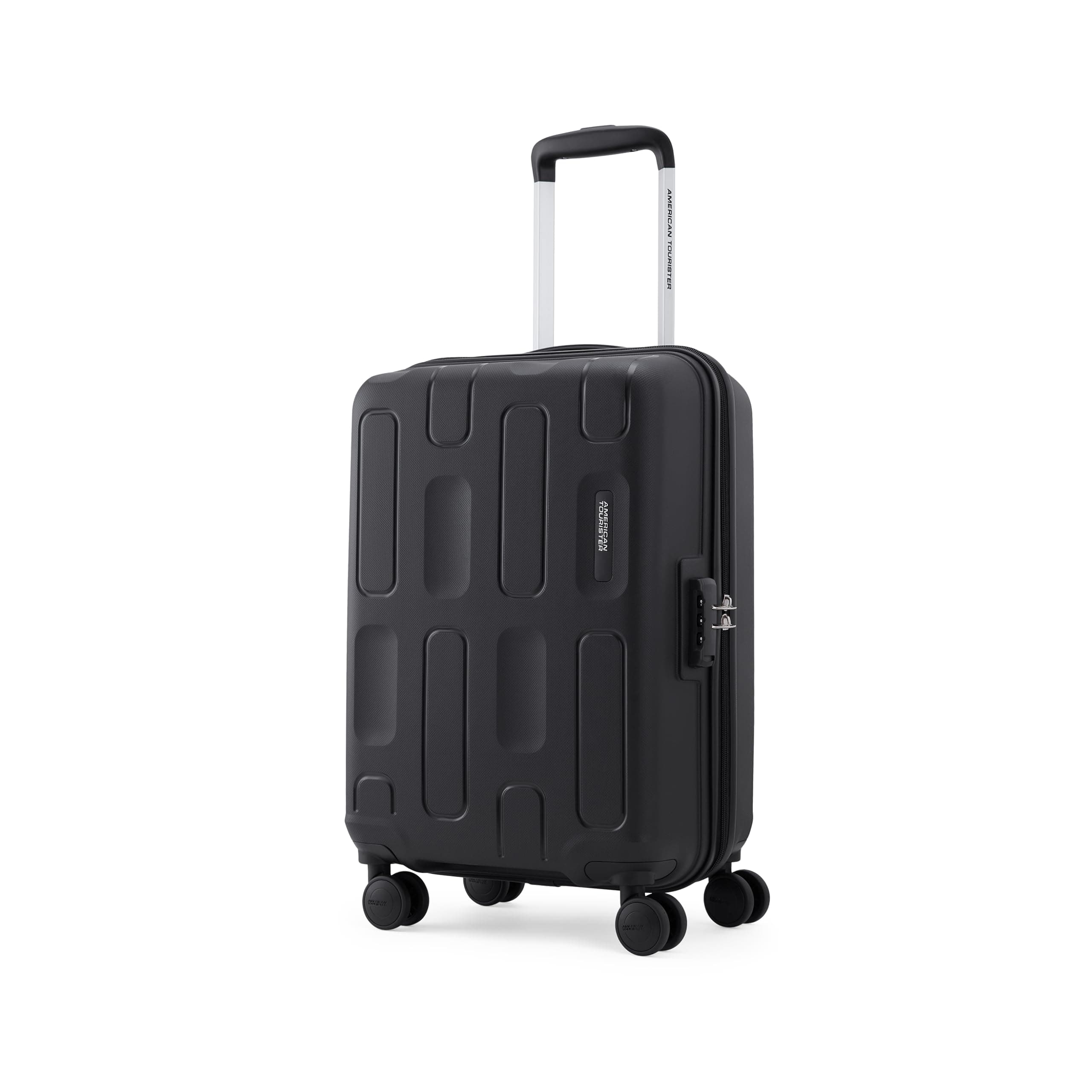 American Tourister Ivy 2.0|Small Size Cabin Trolley Bag (55 cm)|360° 8 Wheel Spinner Travel Luggage|Hard Case Polypropylene (PP) Suitcase|Combination Lock|Black