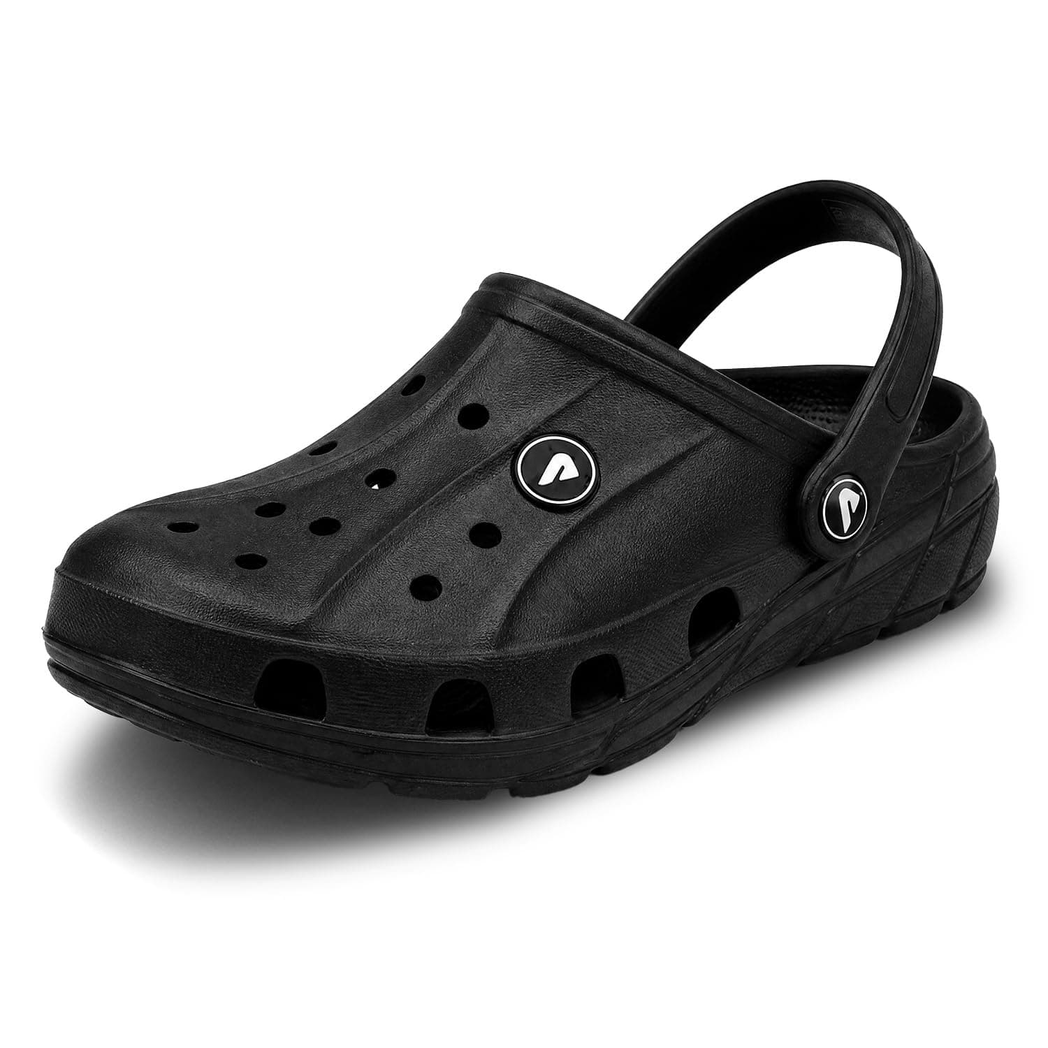 Boldfit Clogs for Man, One-Piece Clogs for Men Soft Eva Slipon Sliders for Men-Seamless Comfort, Lightweight Crocs Men, Cushioned, Water-Resistant, Anti Skid, Unisex Everyday Footwear, Black- UK 06