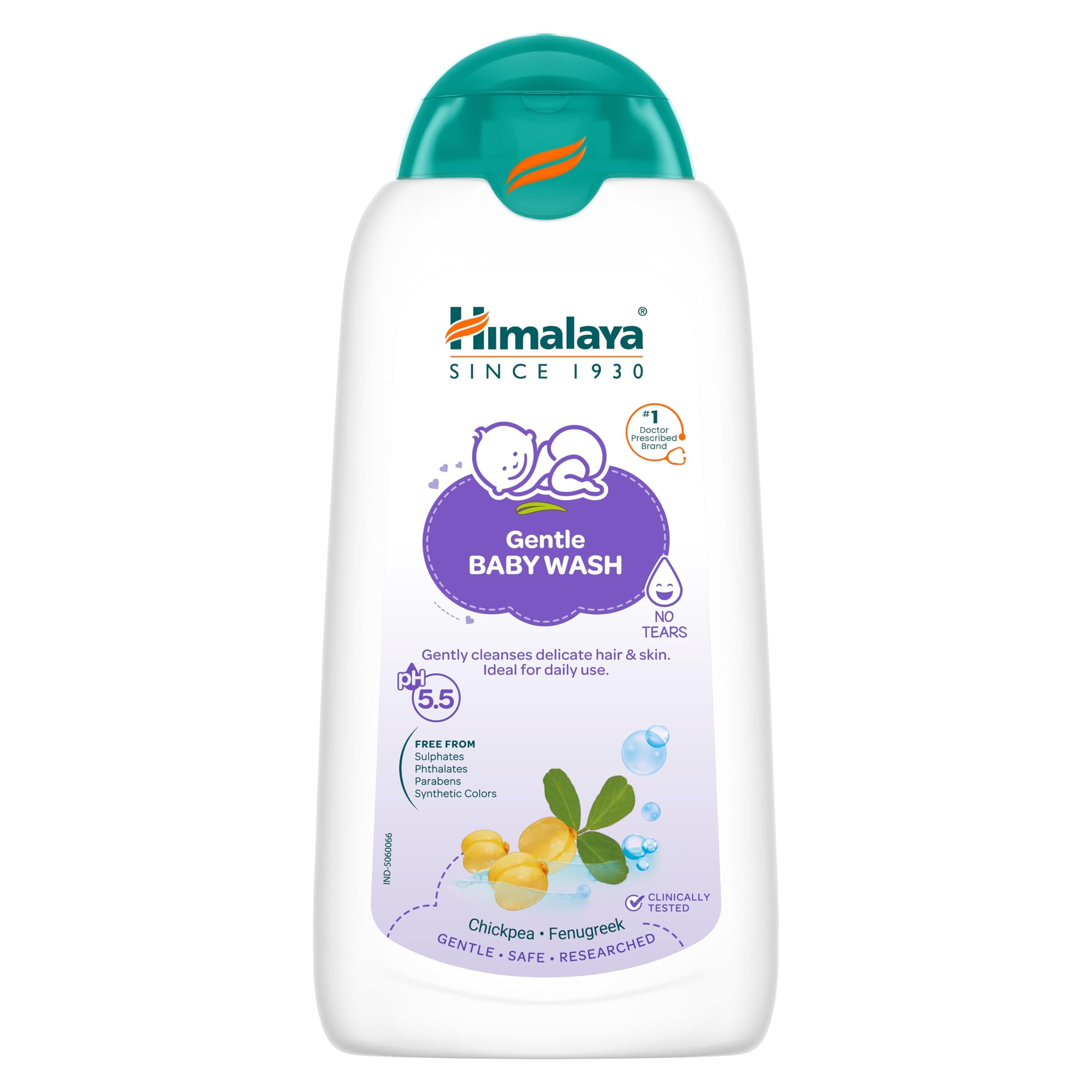 Himalaya Gentle Baby Wash|Chickpea,Fenugreek|pH 5.5|Safe from day1|200ml