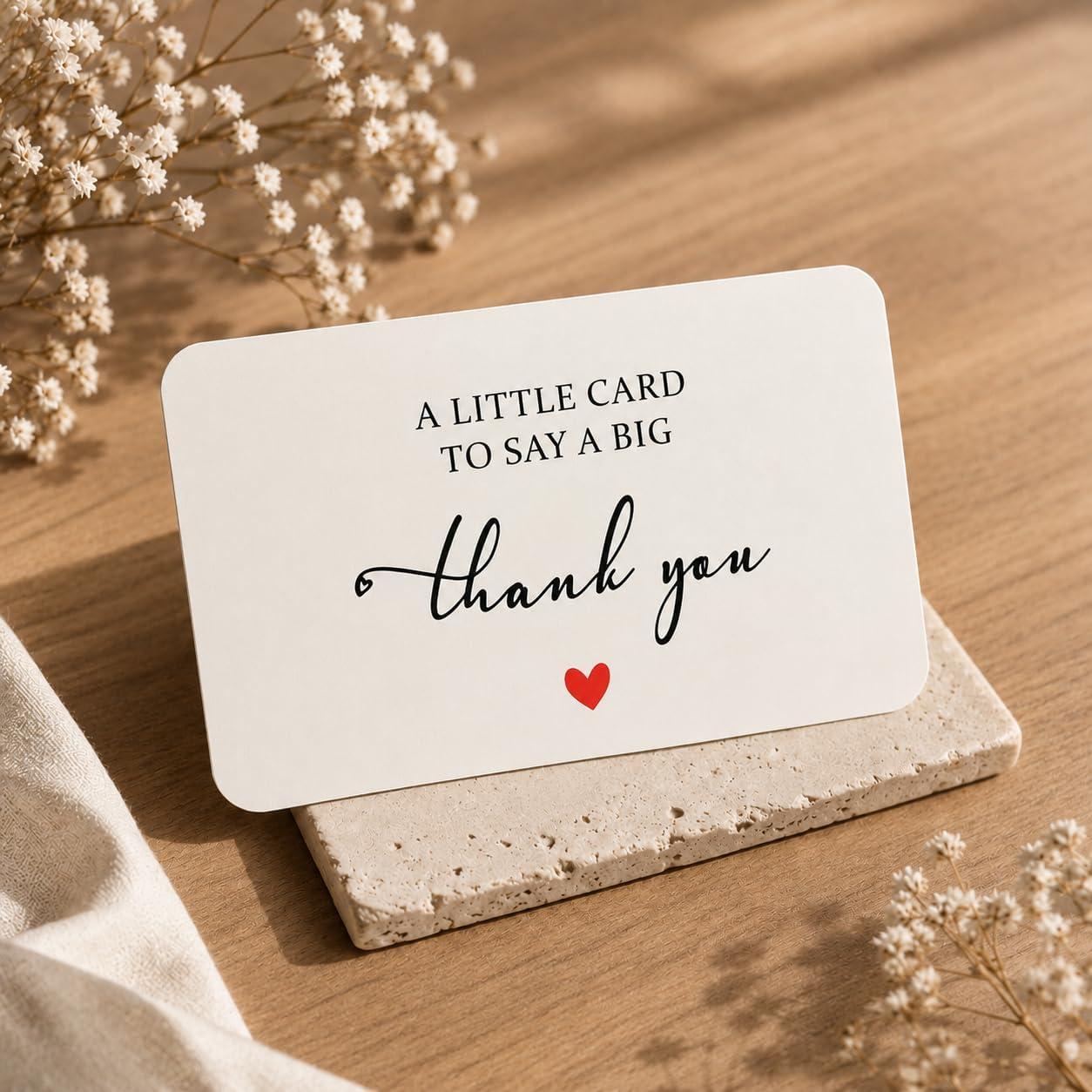 Festiko® Thank You Cards for Small Business, Packaging Inserts, 350 GSM Thick Paper Appreciation Cards for Online Orders, Handmade Products, Jewelry, Boutique & Gift Packaging, 9 x 5.4 cm (2000 Pcs)